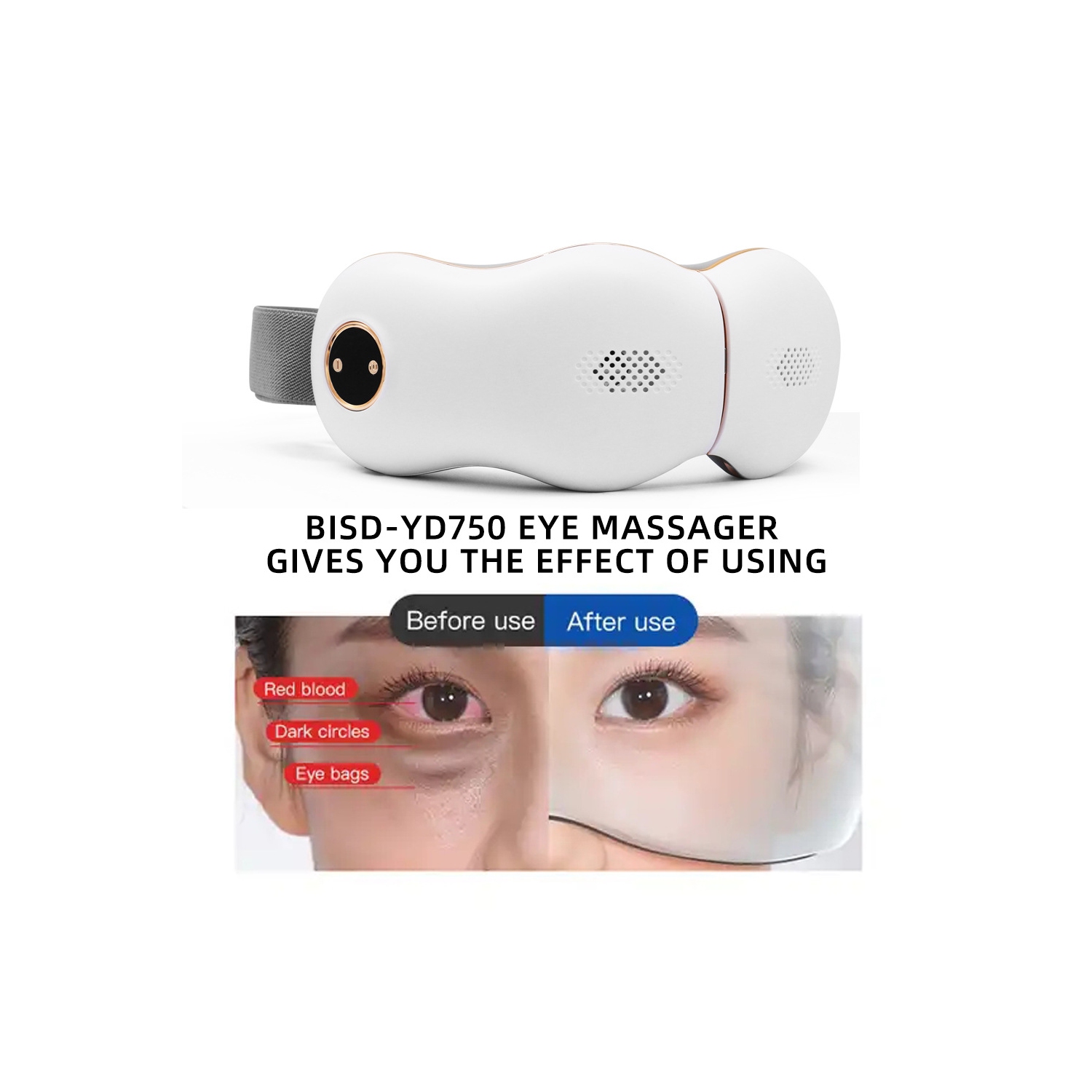 BISD-YD750 Hot-selling eye massager Multifunctional eye massager Air pressure, hot compress, built-in music, voice broadcast, Bluetooth connection