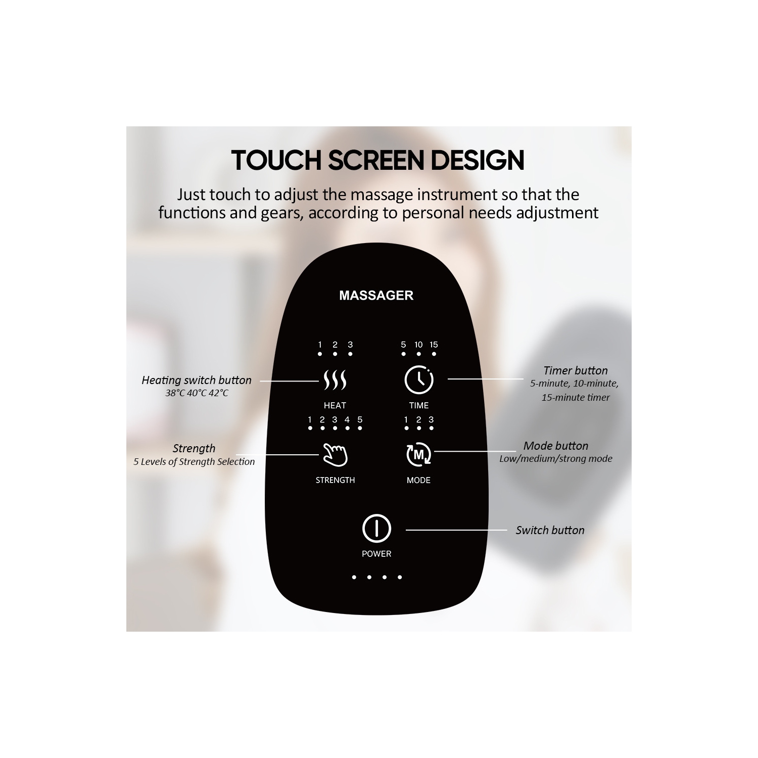 New hand massager airbag heating compress vibration meridian acupoint pressing kneading palm massager hand massager, with heat pressure, pain