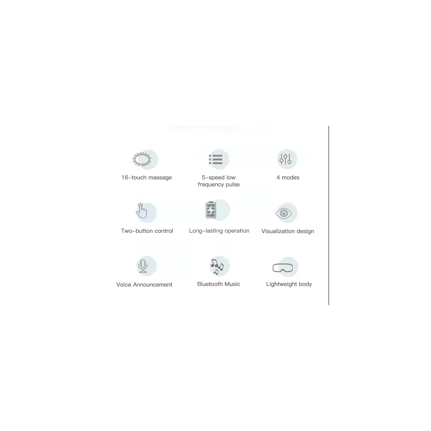 New visual eye protector hot compress multifunctional eye massager - gray BISD-YD760