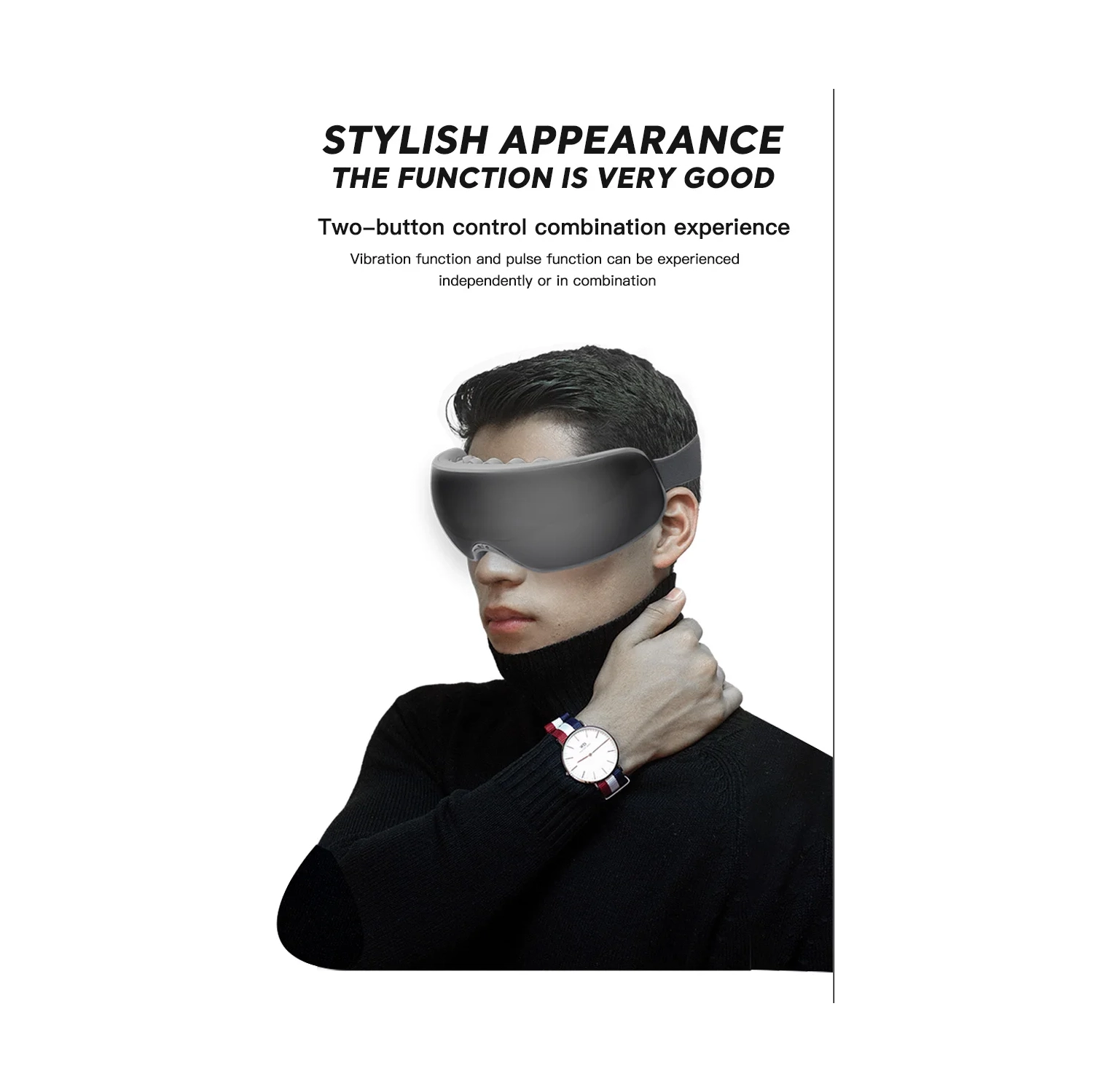 New visual eye protector hot compress multifunctional eye massager - gray BISD-YD760