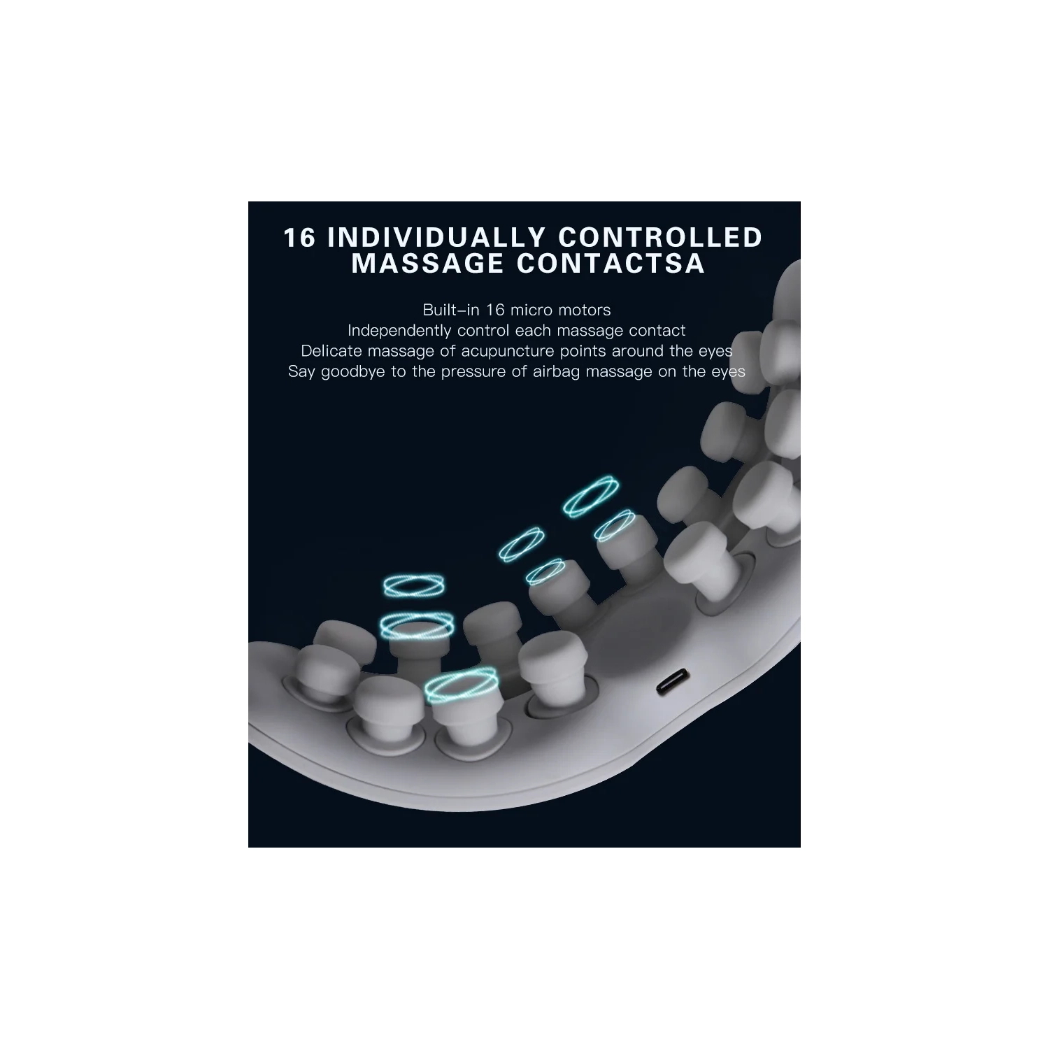 New visual eye protector hot compress multifunctional eye massager - gray BISD-YD760