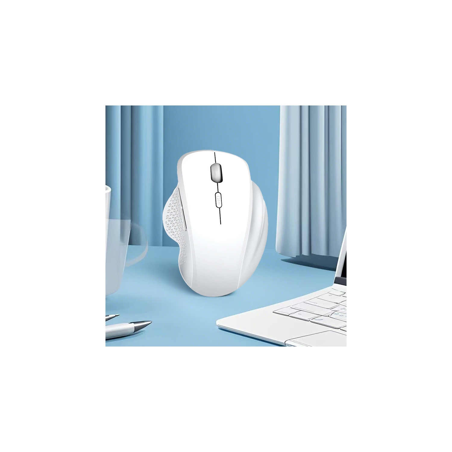 7008 souris sans fil Bluetooth double mode jeu ordinateur mobile tablette tablette universelle 7008 caoutchouc blanc