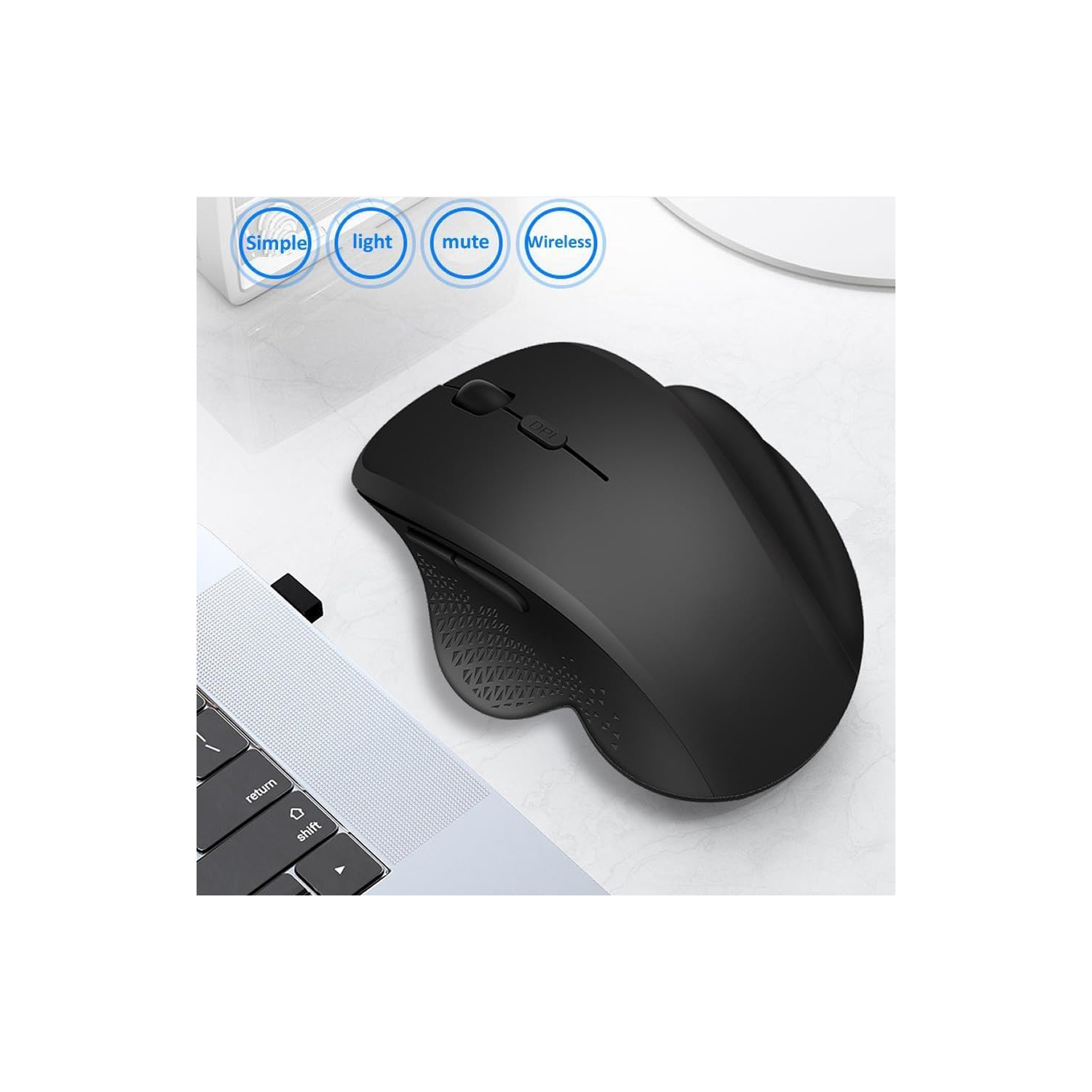 7008 souris sans fil Bluetooth double mode jeu ordinateur mobile tablette tablette universelle 7008 caoutchouc blanc