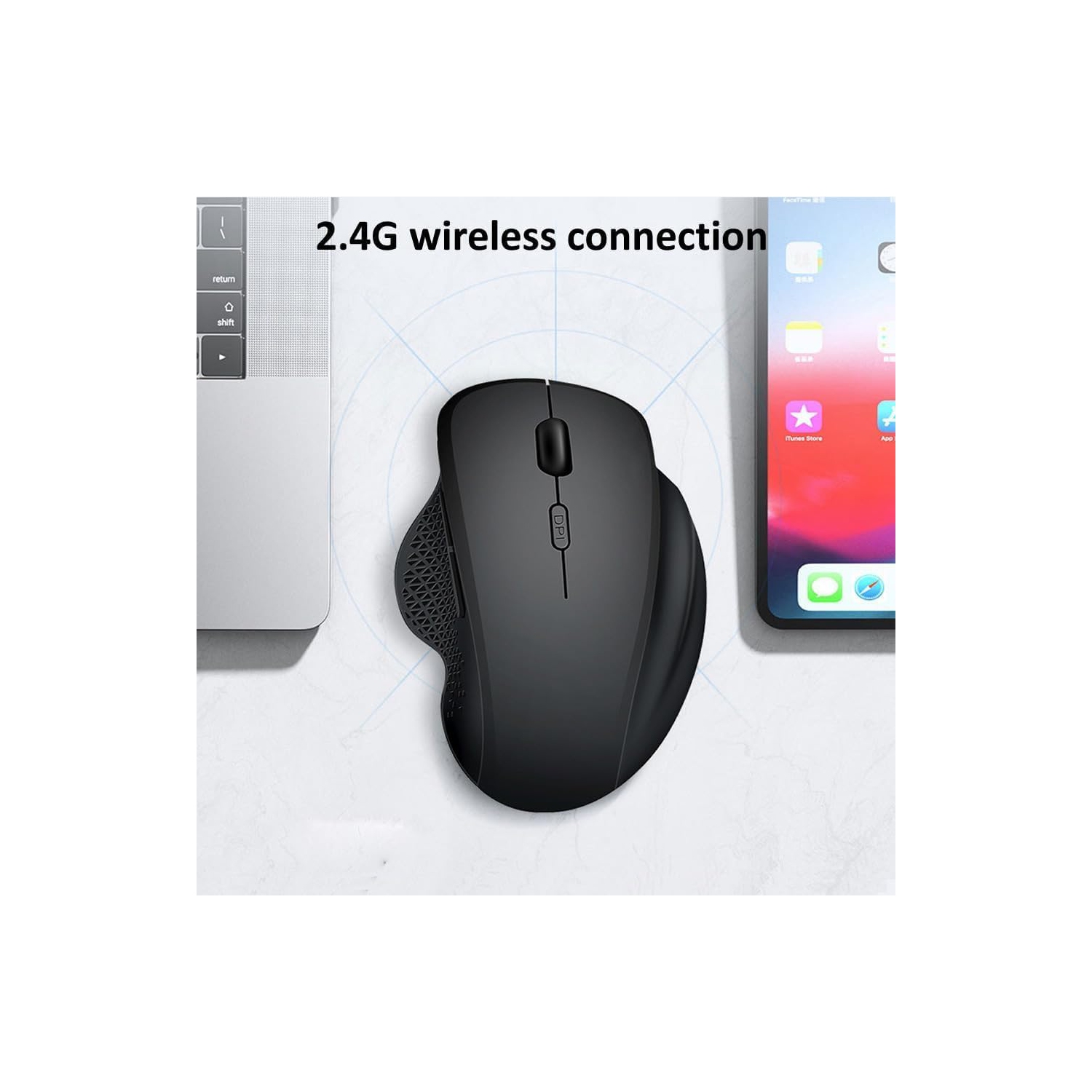 7008 souris sans fil Bluetooth double mode jeu ordinateur mobile tablette tablette universelle 7008 caoutchouc blanc