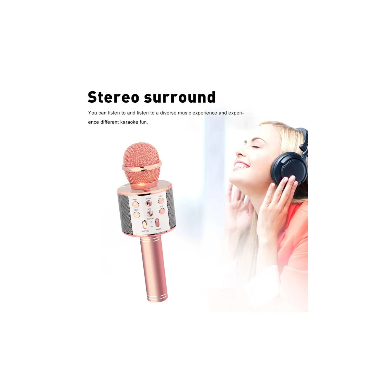 ws858 mobile k song treasure family ktv wireless bluetooth condenser microphone children k song microphone speaker integrated gift suitable for