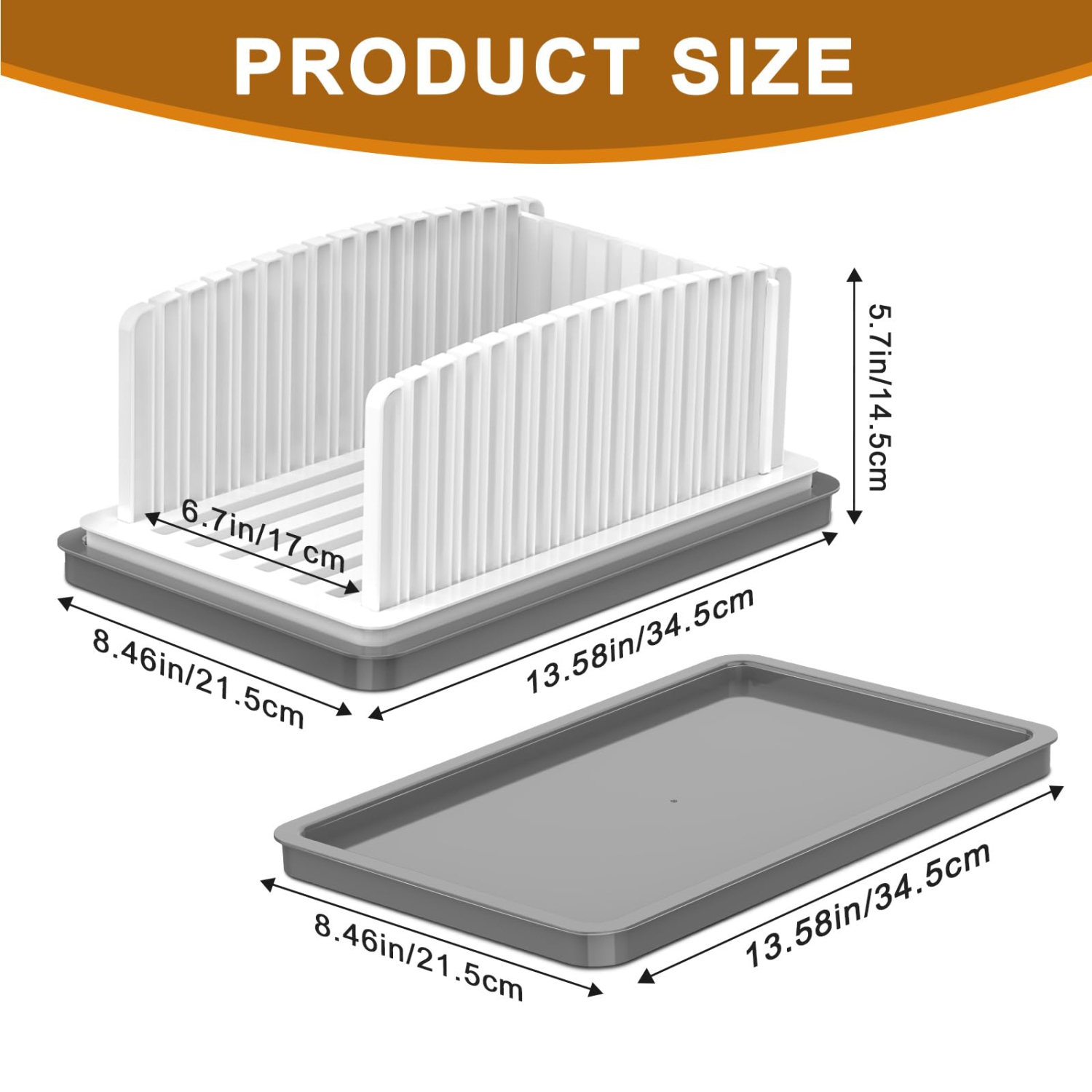 Bread Slicer with Adjustable Width, Foldable Compact Cutting Tray for Homemade Bread, Bagels, Cakes