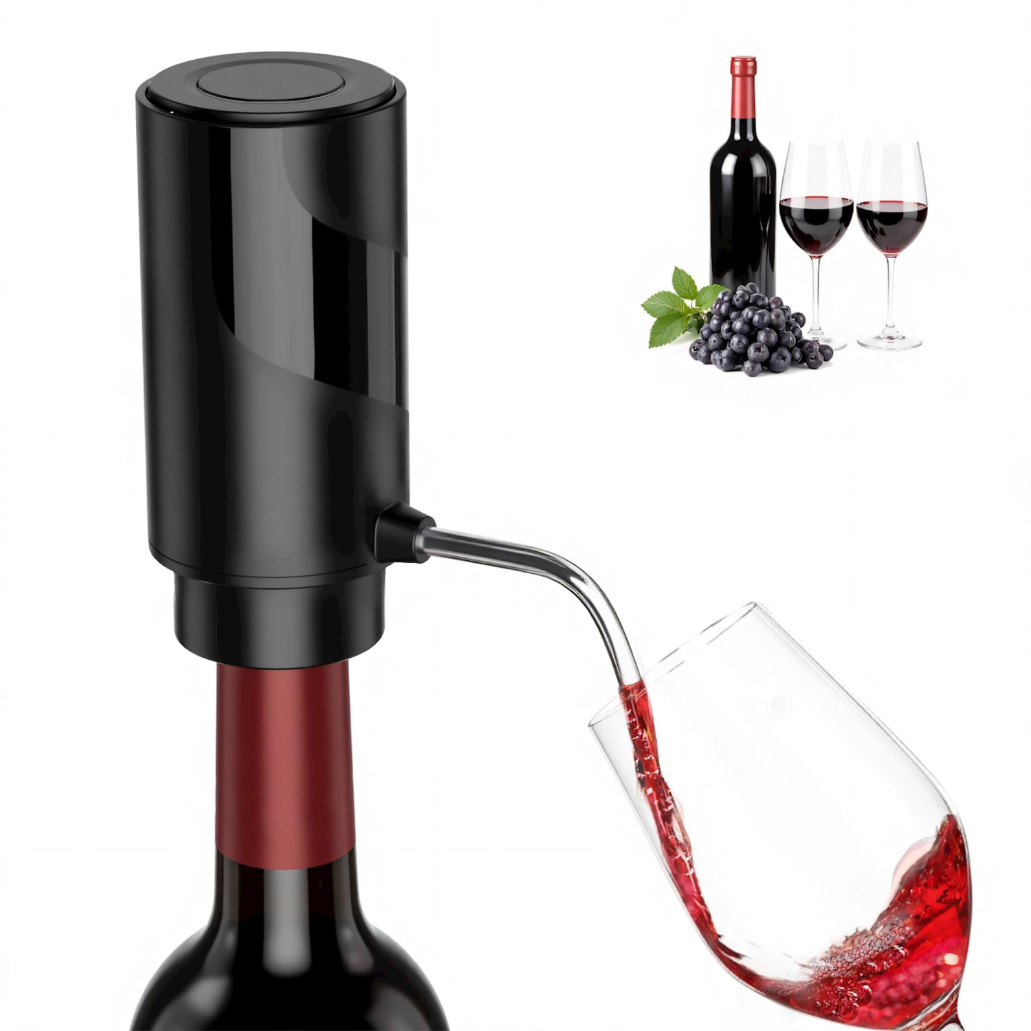 Electric Wine Decanter, USB Rechargeable Wine Dispenser, Automatic Wine Pourer, Holiday Gift for Wine Lovers