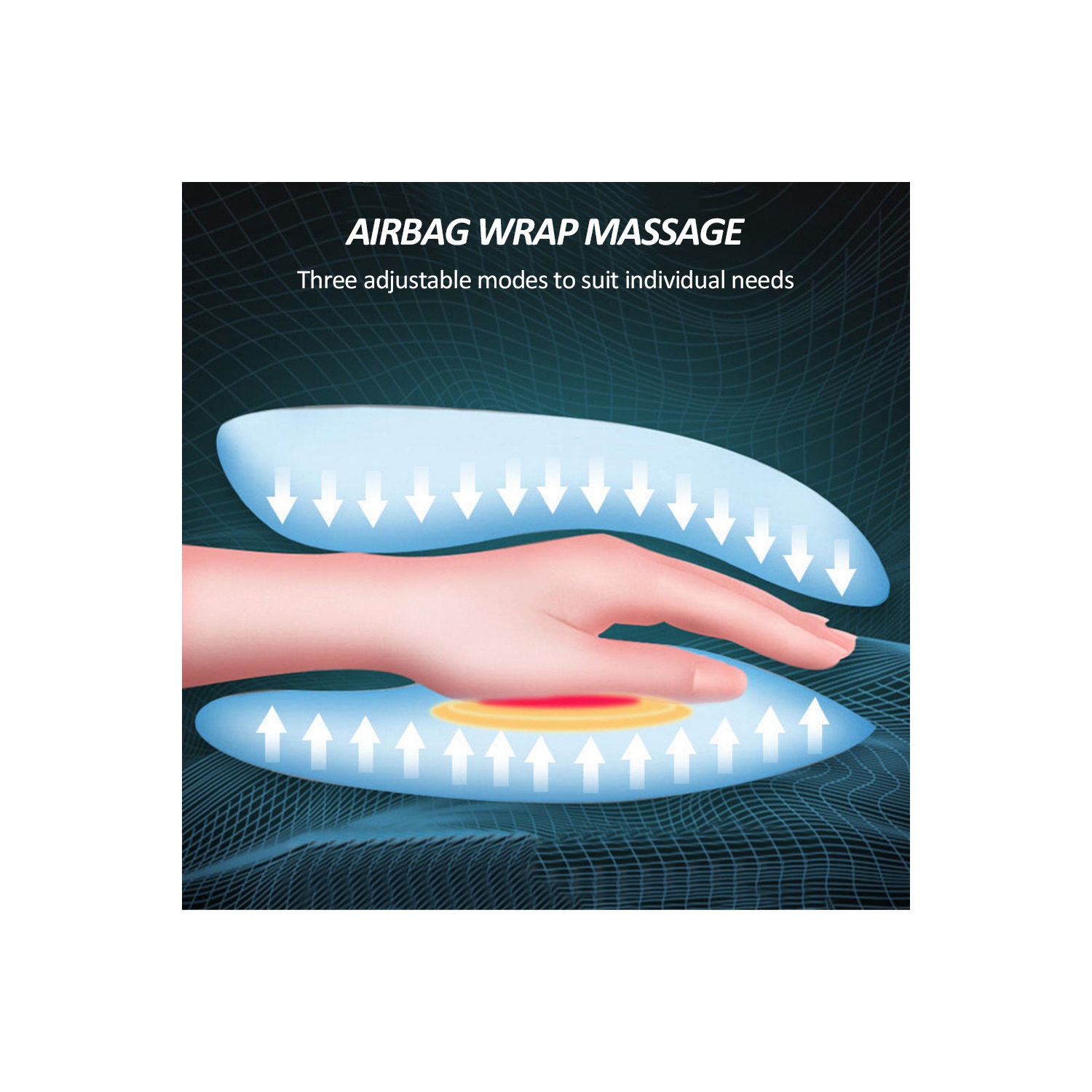 Nouveau masseur pour les mains Airbag chauffant compresse vibration point d'acuité méridien pressant masseur de paume masseur pour les mains, avec