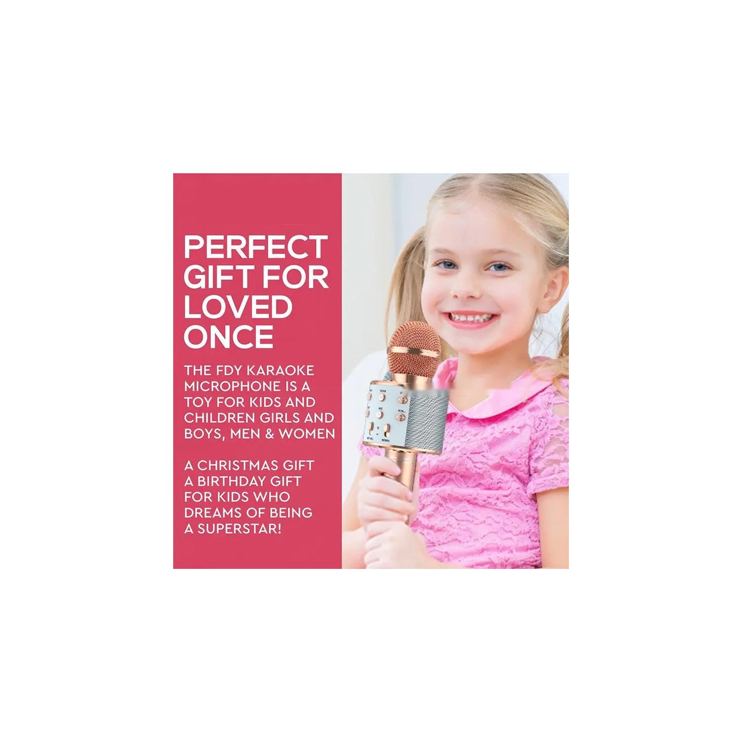 ws858 mobile k song treasure family ktv microphone à condensateur bluetooth sans fil pour enfants k chanson microphone haut-parleur intégré cadeau