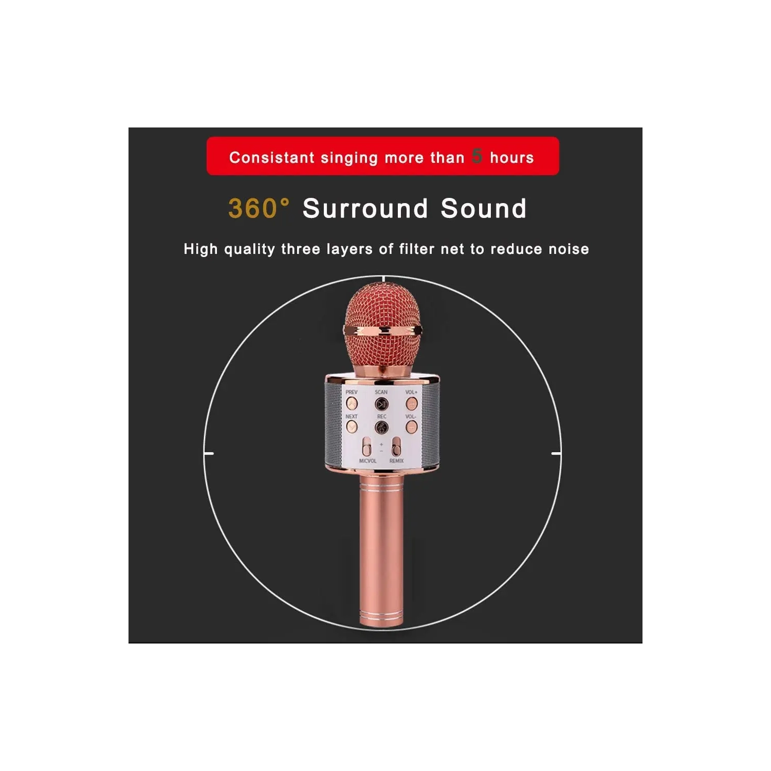 ws858 mobile k song treasure family ktv microphone à condensateur bluetooth sans fil pour enfants k chanson microphone haut-parleur intégré cadeau