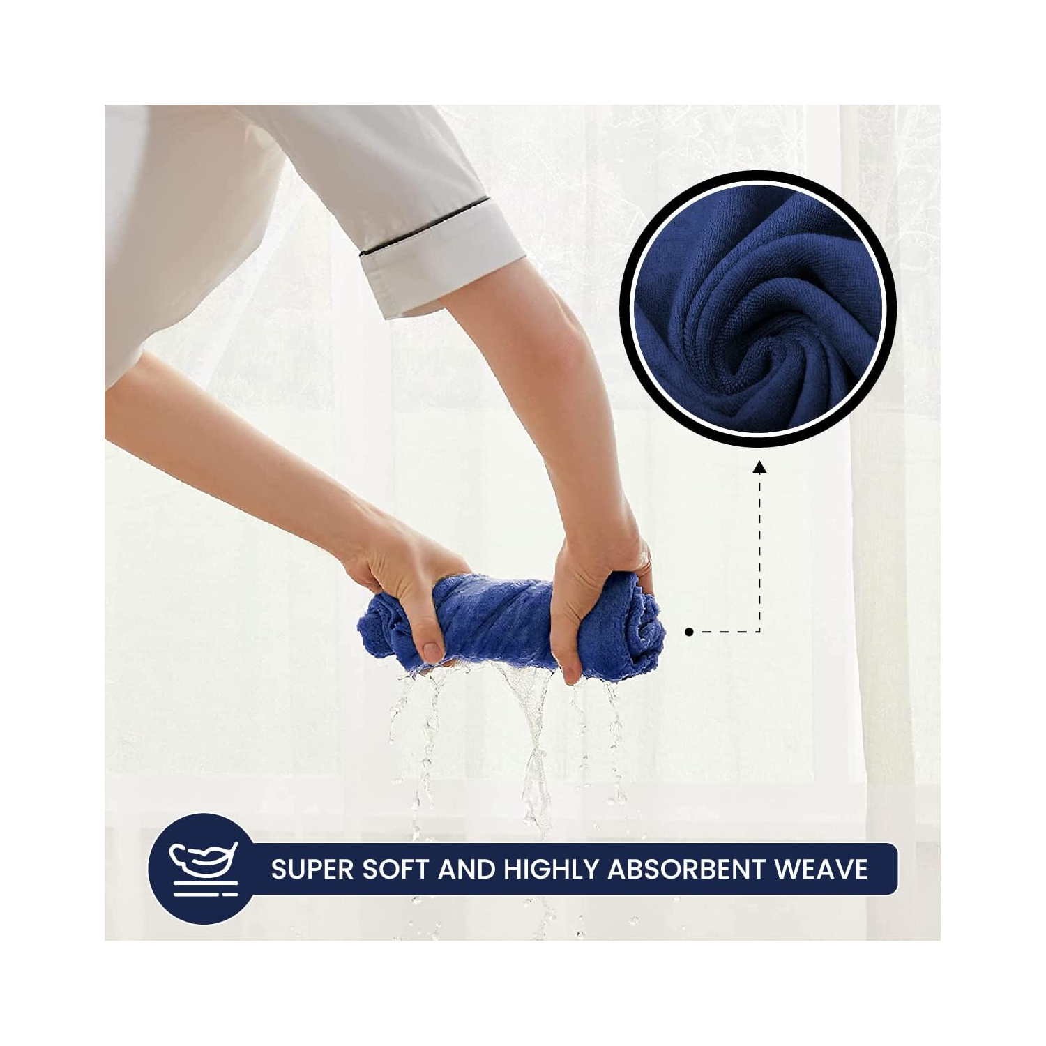 Canadian Linen Premium Bath Towels Set, 4 Pack, 26”x52” 500 GSM, Soft Absorbent Ring Spun Terry Cotton Lightweight Quick Dry Color Towels, Home