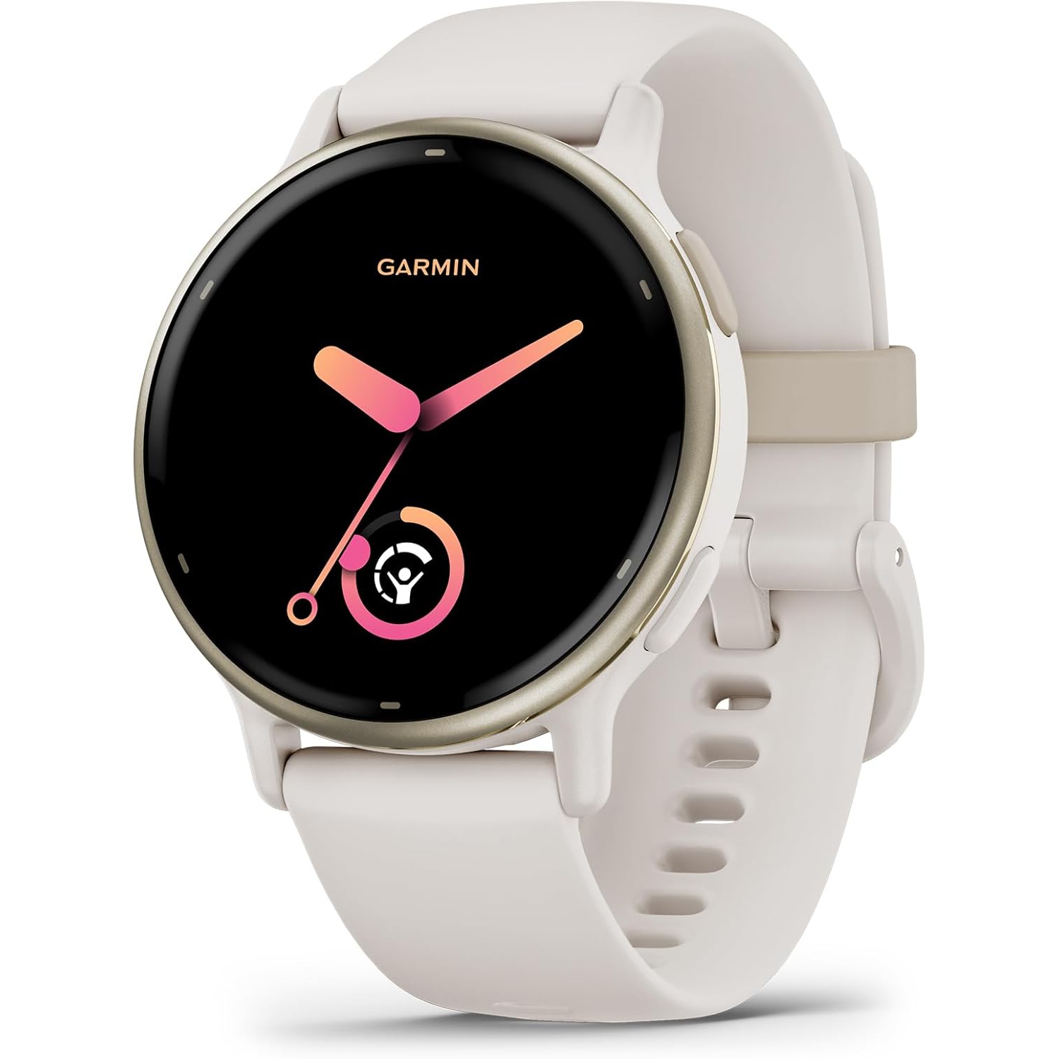 Refurbished Garmin Vivoactive 5 GPS Smartwatch - Gold Aluminum and Ivory (010-02862-11)