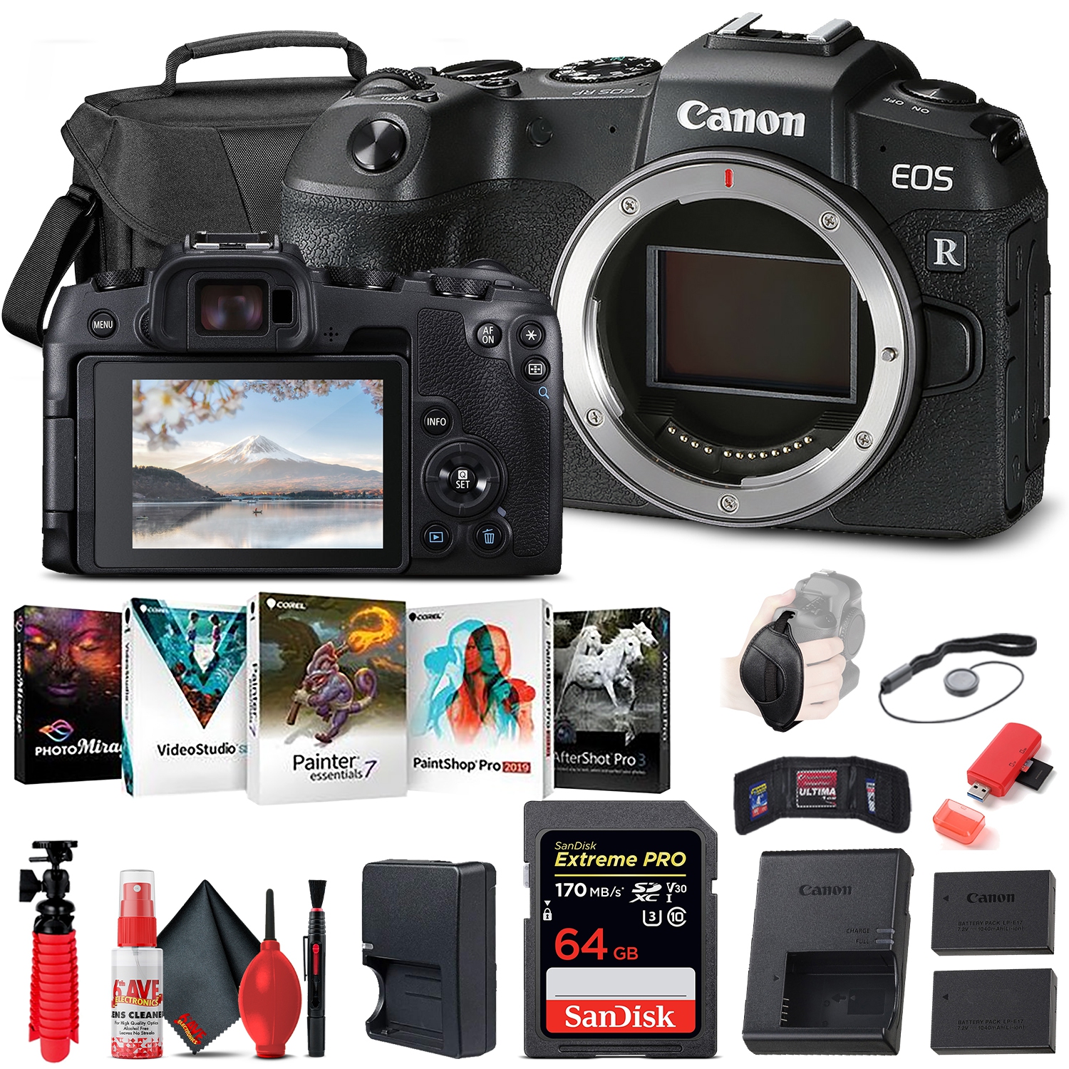 Appareil photo numérique sans miroir EOS RP de Canon (3380C002) + carte mémoire 64&nbsp;Go