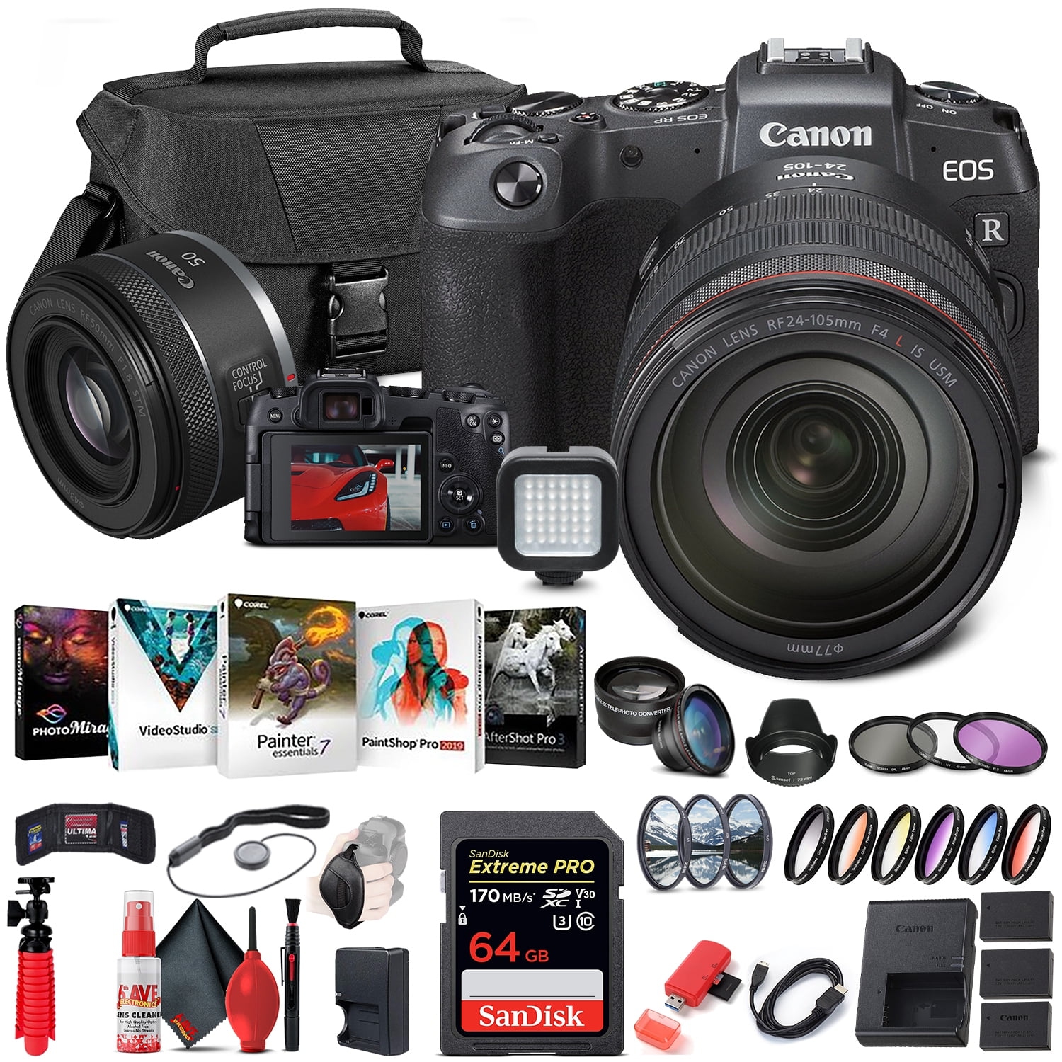 Canon EOS RP Mirrorless Digital Camera with 24-105mm Lens Extreme Bundle