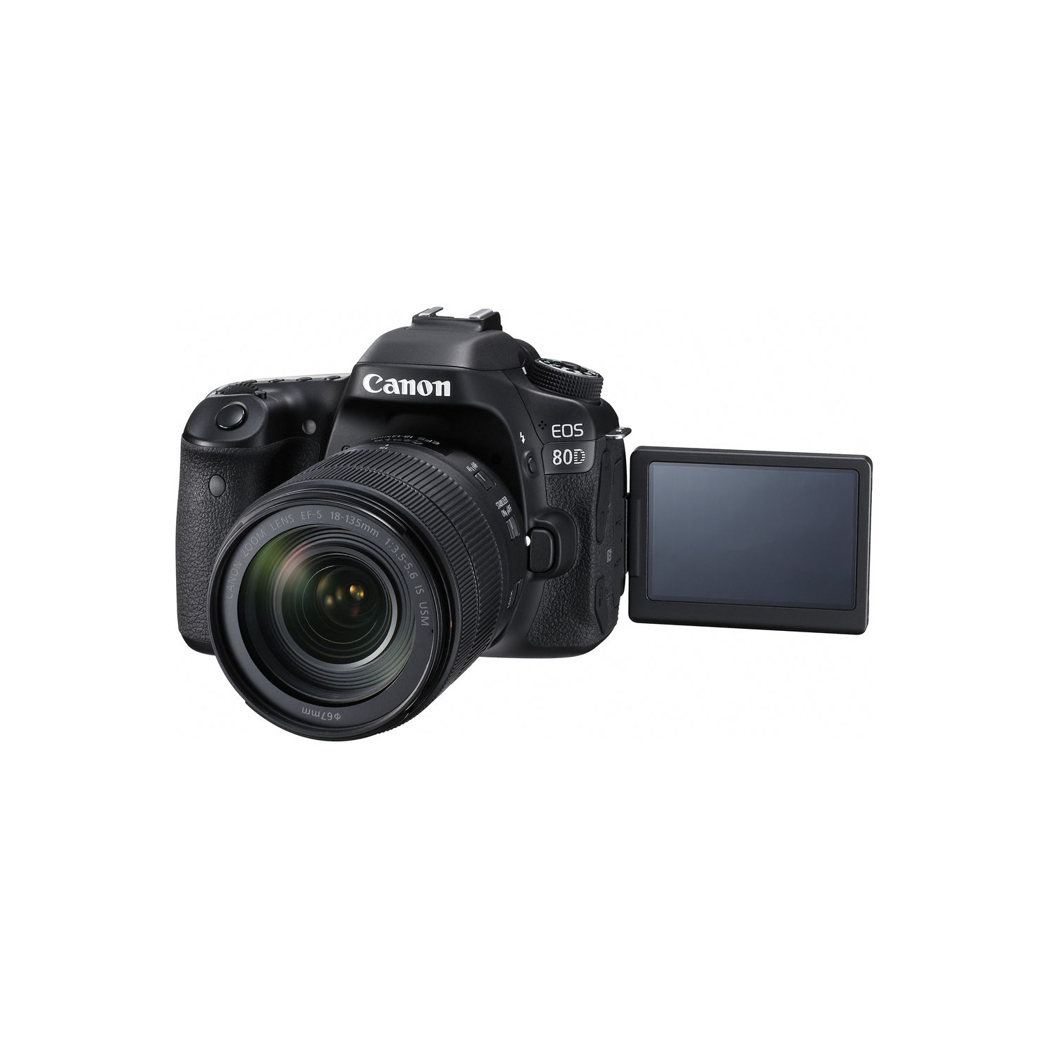 Canon EOS 80D Camera W/ 18-135mm Lens and EF-S 55-250mm Lens - Basic Bundle