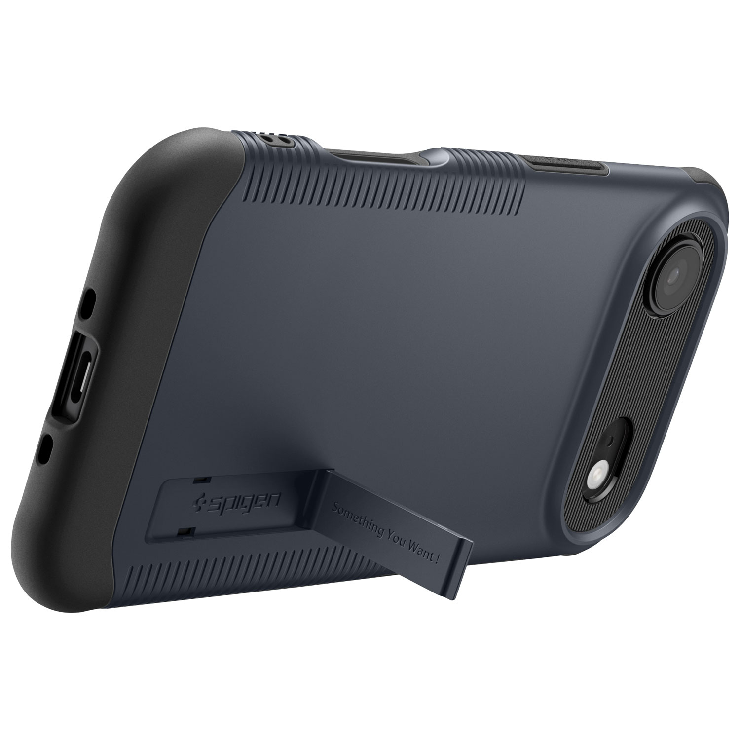 Étui rigide ajusté Slim Armor MagFit de Spigen avec anneau magnétique pour iPhone Air - Ardoise métallique