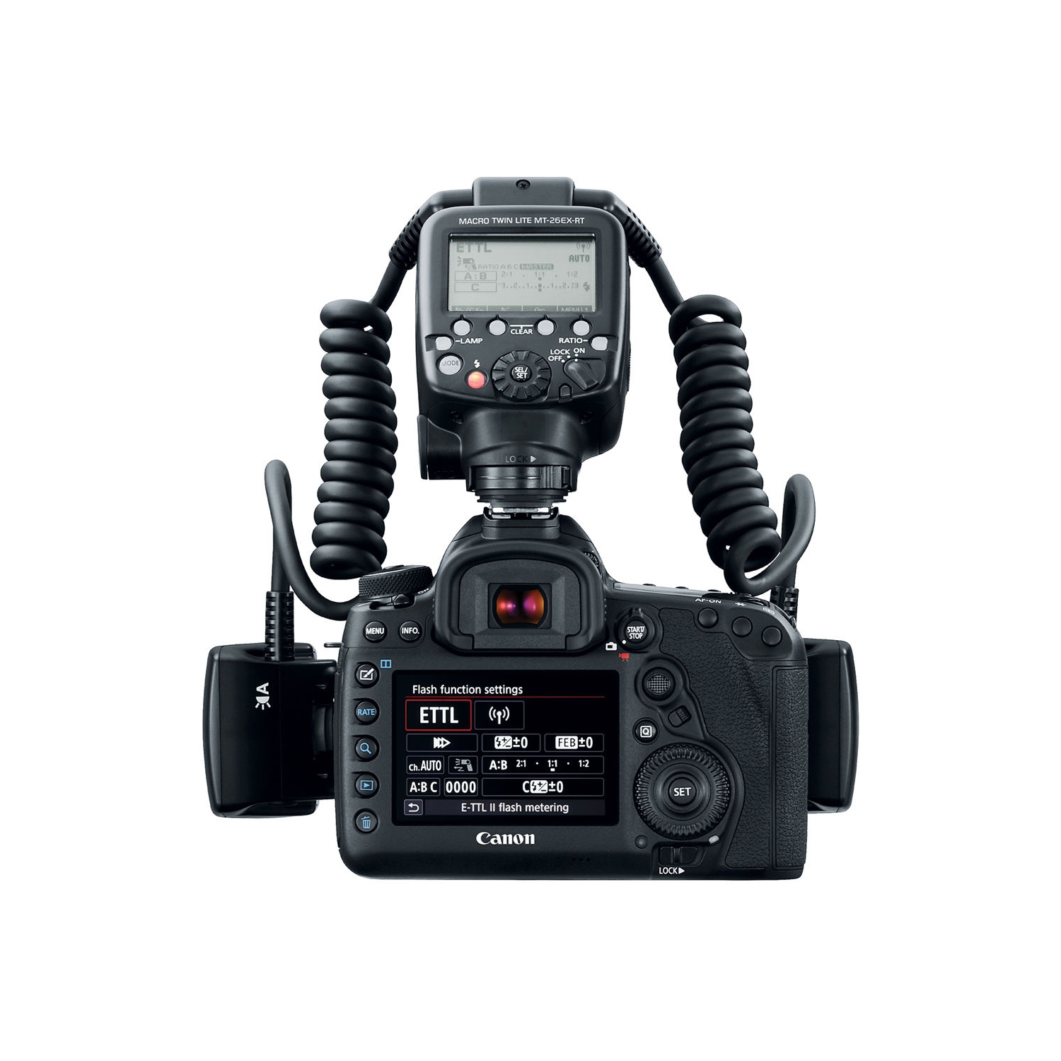 Ensemble Macro Twin Lite MT-26EX-RT de Canon + carte mémoire Ultra de 64&nbsp;Go + plus