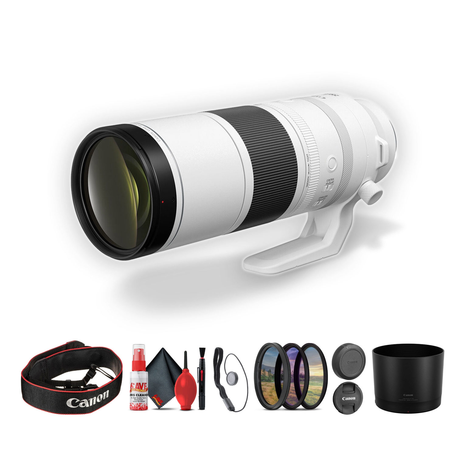 Canon RF 200-800mm f/6.3-9 IS USM Super-telephoto Zoom Lens Bundle (International Version)