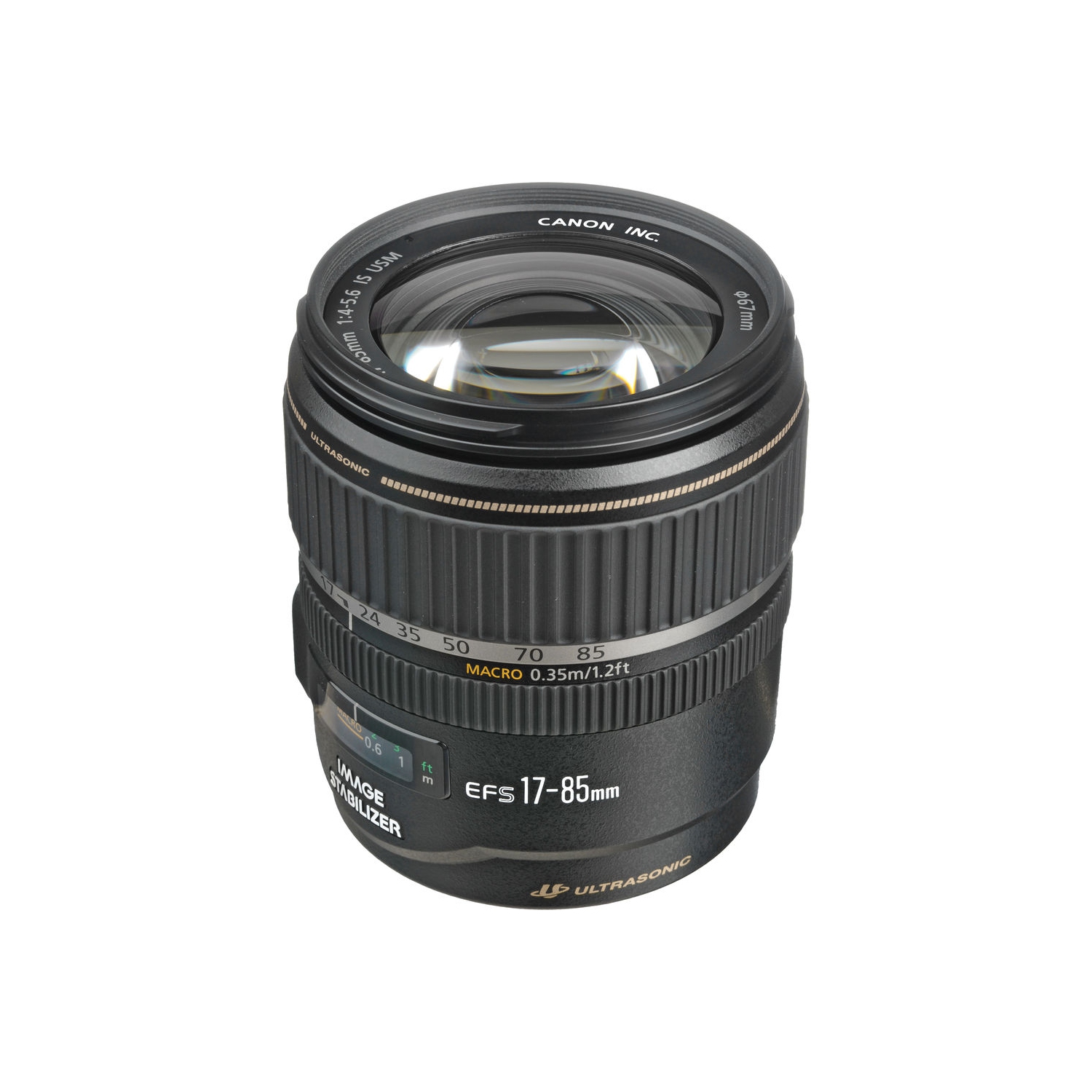 Objectif EF-S 17-85&nbsp;mm f/4-5,6 IS USM de Canon avec trousse de filtres + trousse de nettoyage + autres accessoires