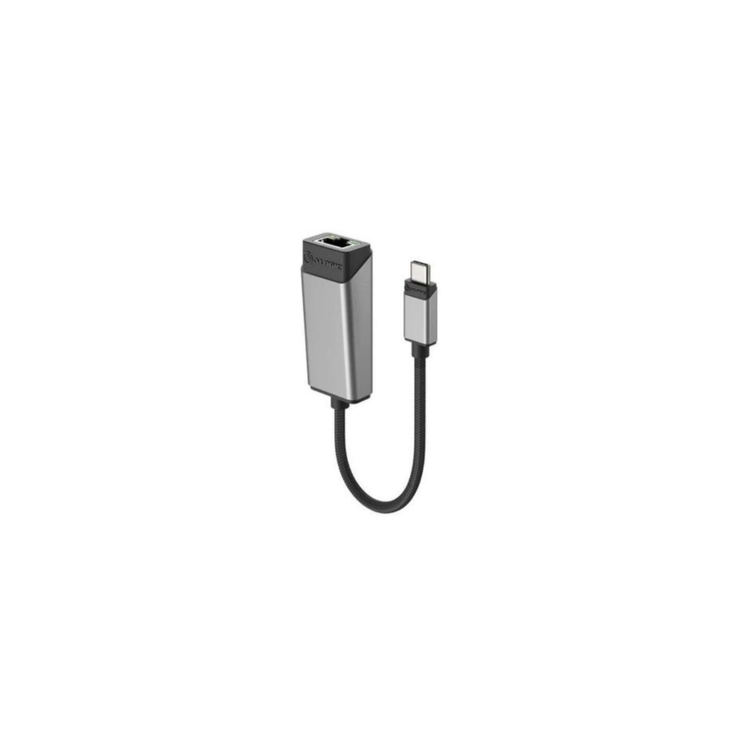 Adaptateur USB-C mâle vers Ethernet Gigabit RJ45 femelle avec rallonge de câble court 6&nbsp;po - Gris cosmique