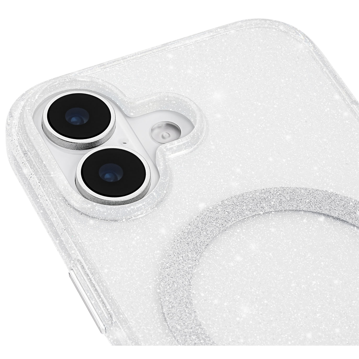 Case-Mate Fitted Hard Shell Case with MagSafe for iPhone 17 - SheerTwinkle/Silver