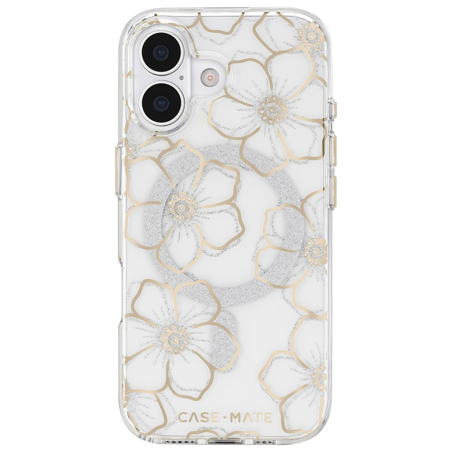 Case-Mate Fitted Hard Shell Case with MagSafe for iPhone 17 - Floral Gems/Gold