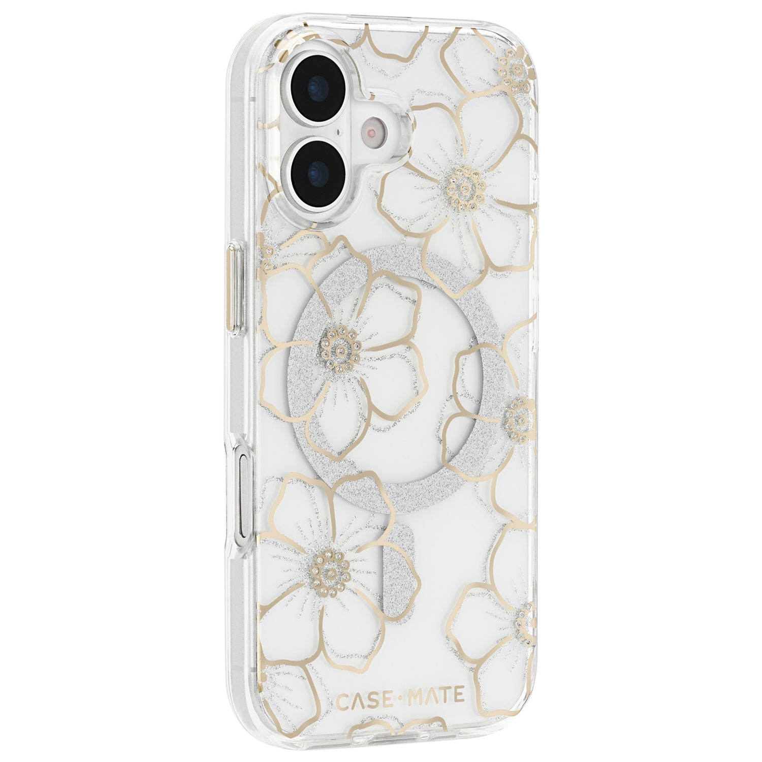 Case-Mate Fitted Hard Shell Case with MagSafe for iPhone 17 - Floral Gems/Gold