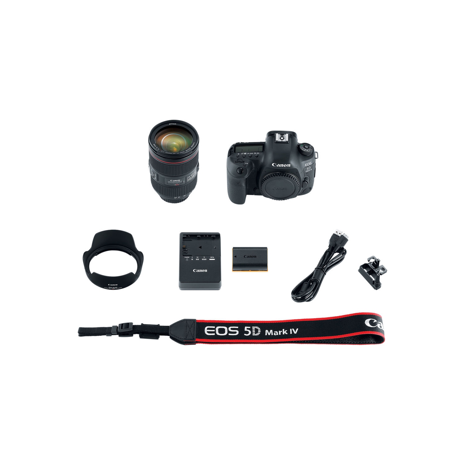 Canon EOS 5D Mark IV Camera W/ 24-105mm f/4L II Lens 1483C010 - Basic Bundle