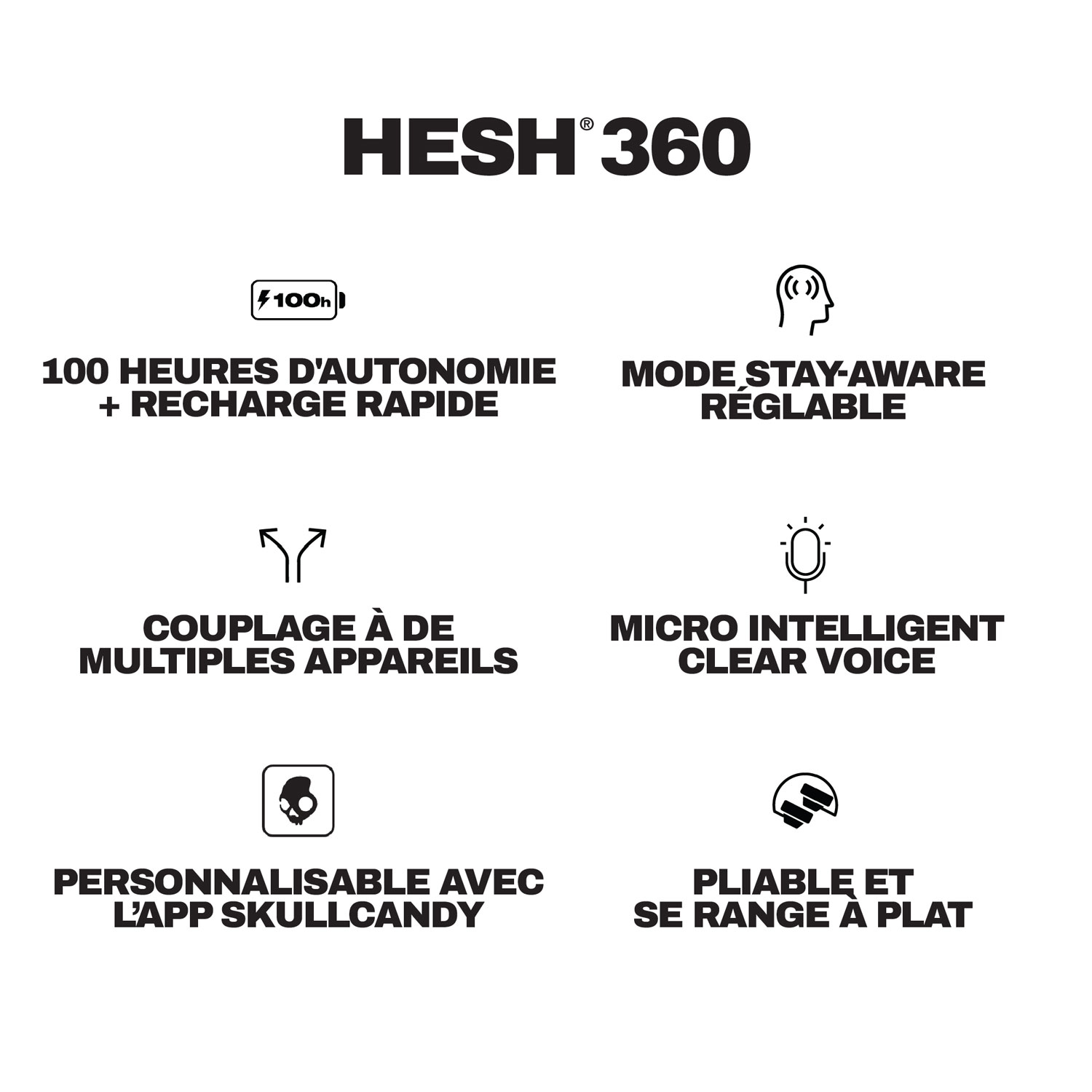 Skullcandy Hesh 360 Over-Ear Sound Isolating Bluetooth Headphones - Bone