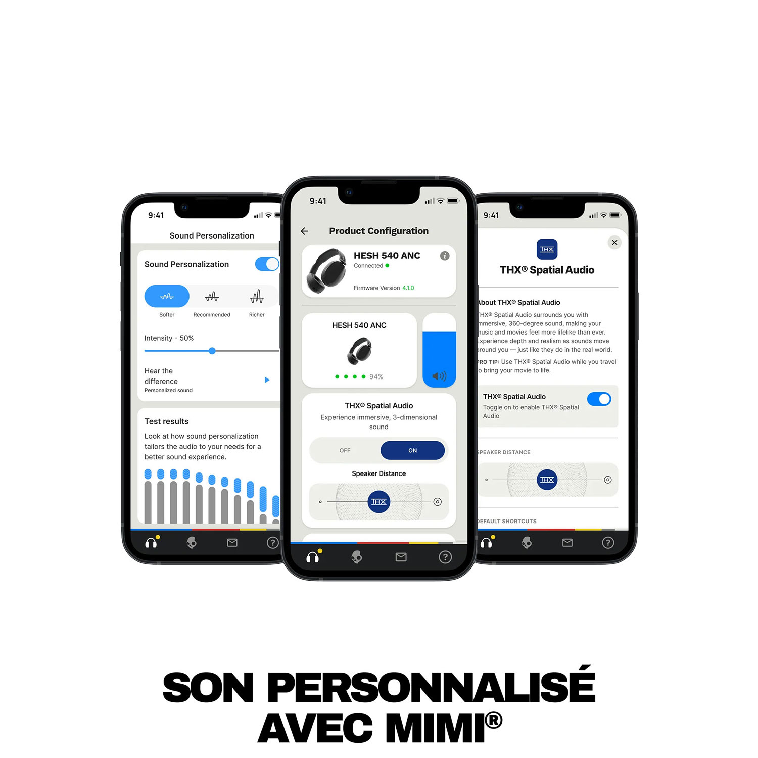 Casque d'écoute Bluetooth à suppression du bruit Hesh 540 ANC de Skullcandy - Os