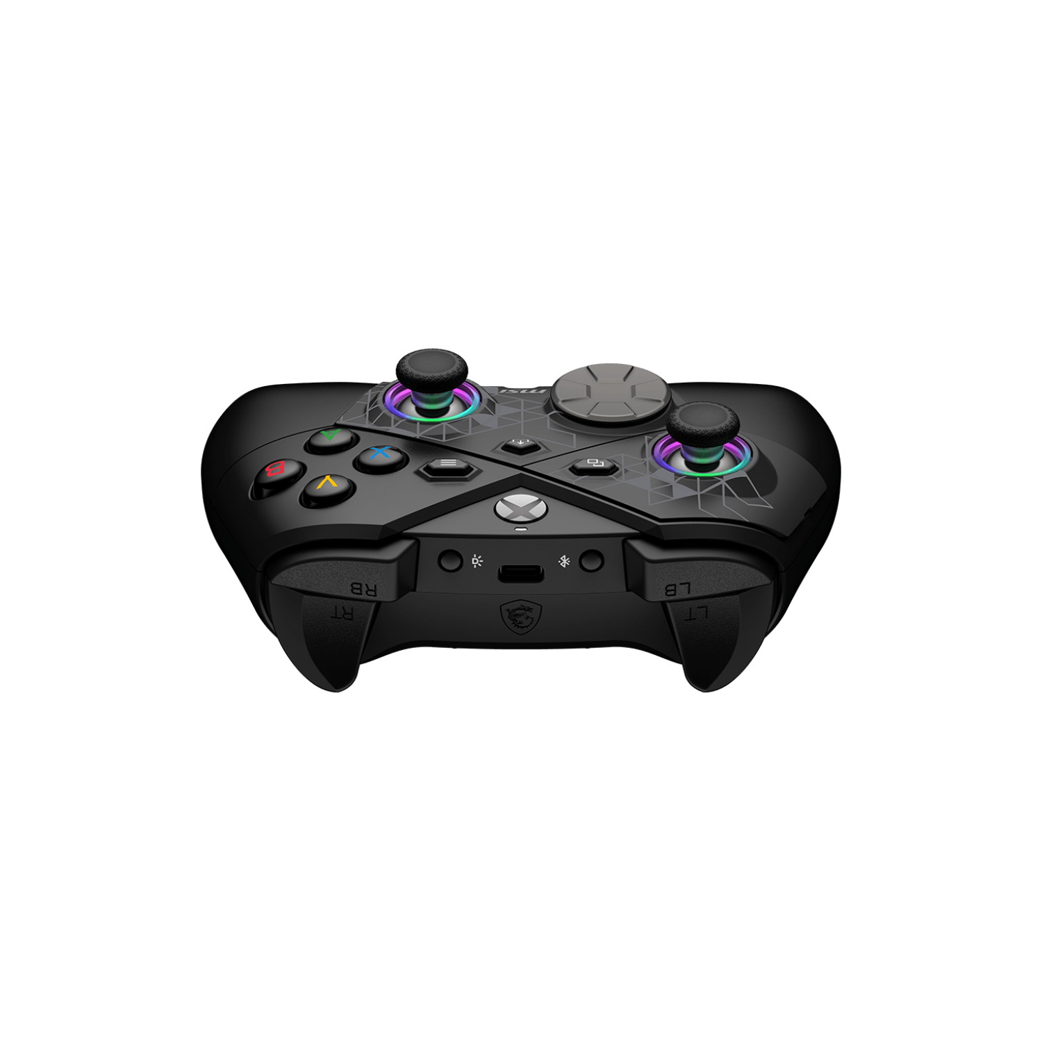 Manette de jeu sans fil Force Pro de MSI, noir avec 3 gâchettes à effet Hall, 4 boutons arrière, 2 touches Swappable D, éclairage RVB