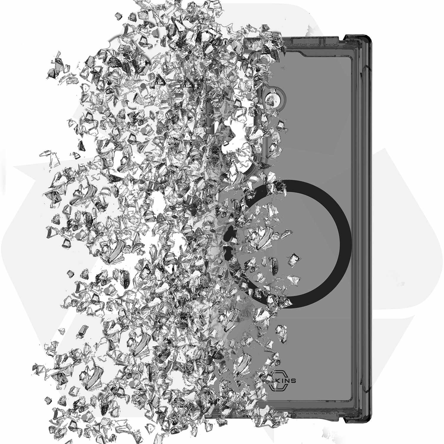 Itskins HYBRID_R Fitted Hard Shell Case for Samsung Galaxy Z Fold7 - Smoke Transparent