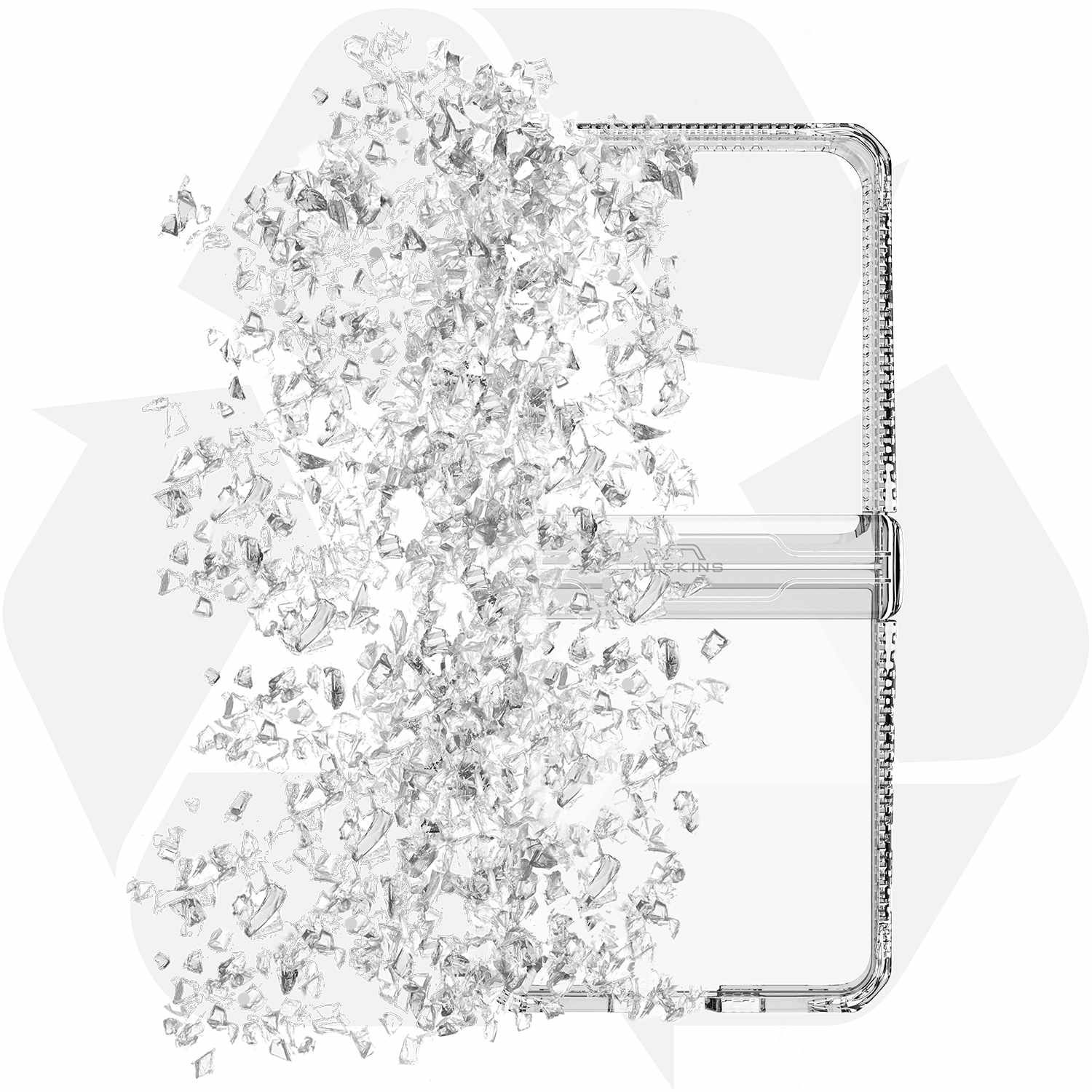 Itskins HYBRID_R Fitted Hard Shell Case for Samsung Galaxy Z Flip7 - Clear