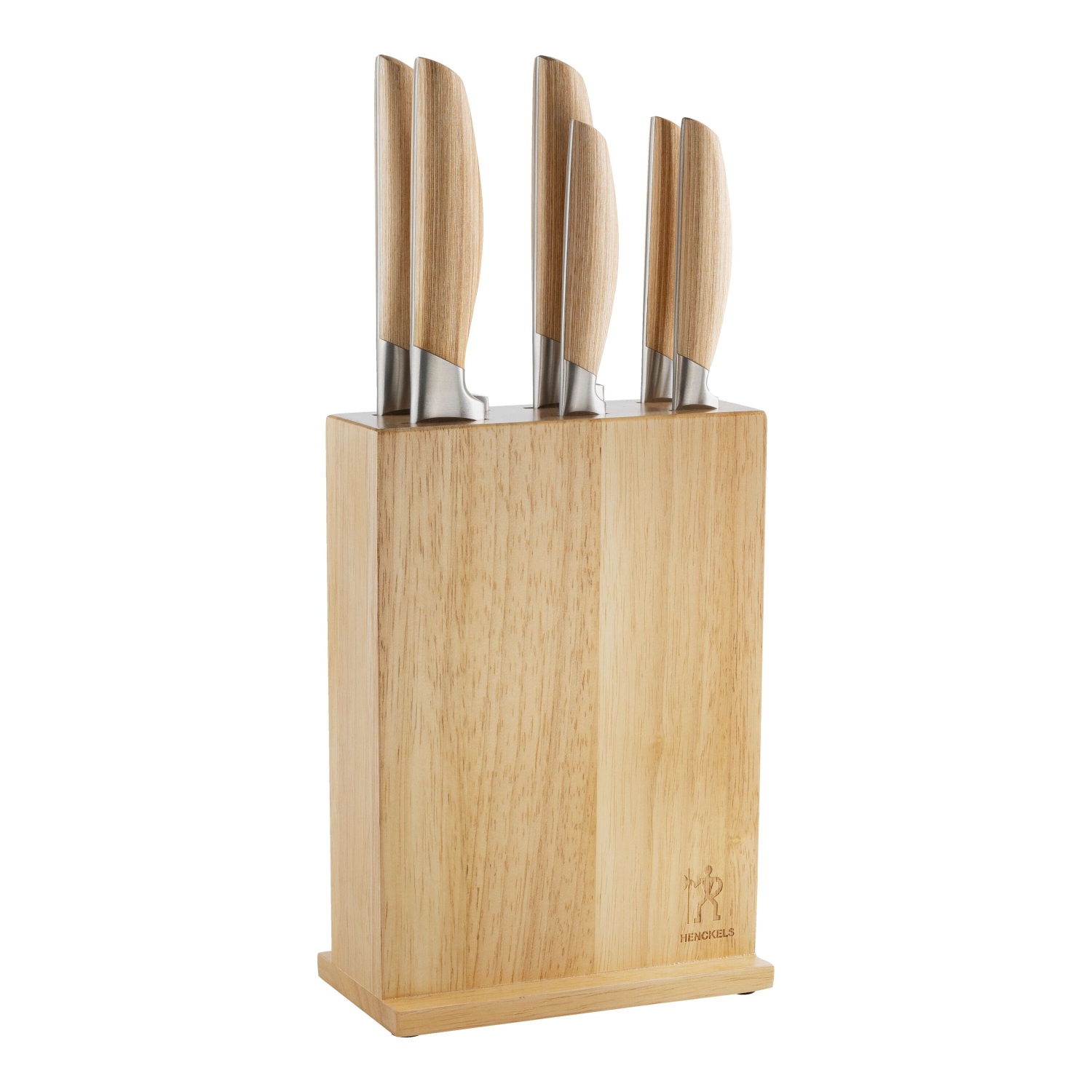 HENCKELS Pakka 7 Piece, Knife Block Set, Nature