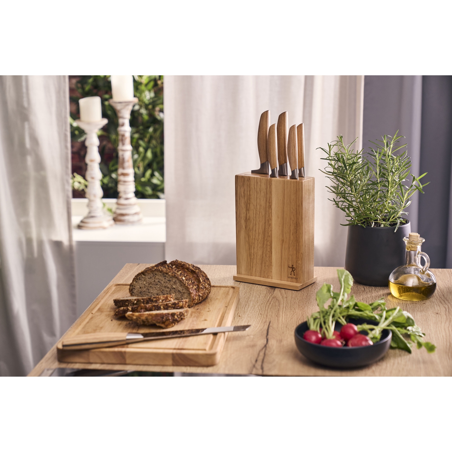 HENCKELS Pakka 7 Piece, Knife Block Set, Nature