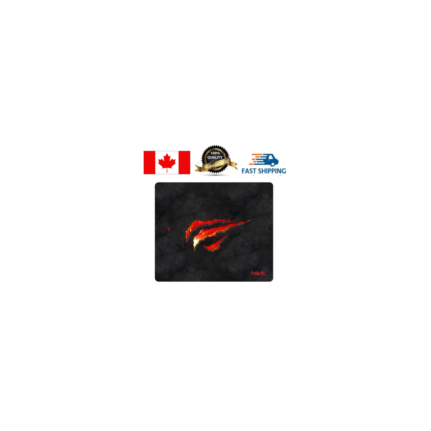 Havit 25x21x0.2cm Black lockrand Gaming Mouse Pad,MP837