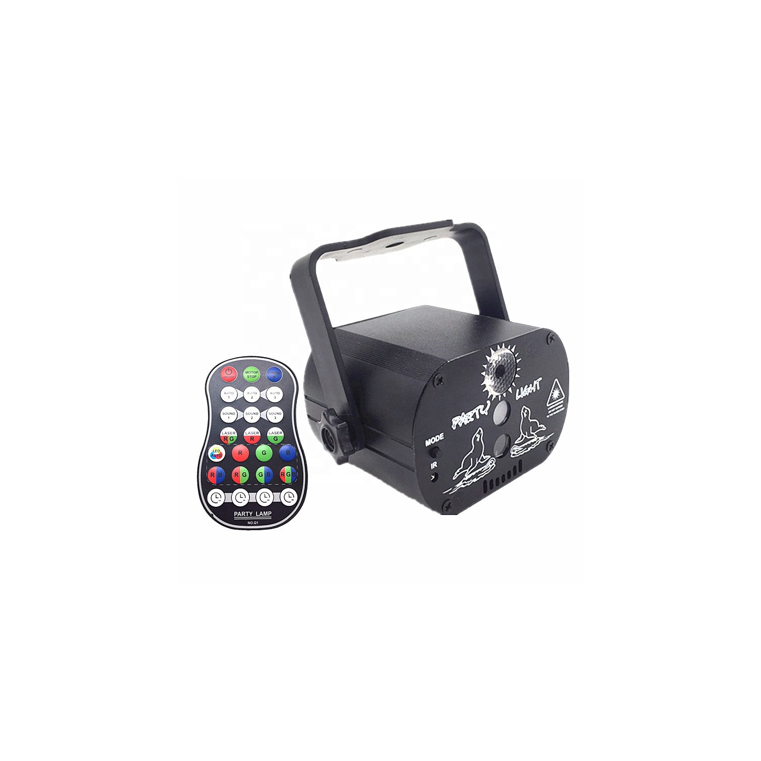 DJ Disco Stage Party Lights Télécommande Télécommande Télécommande Projecteur stroboscopique RVB laser commandé par la voix Décoration de Noël