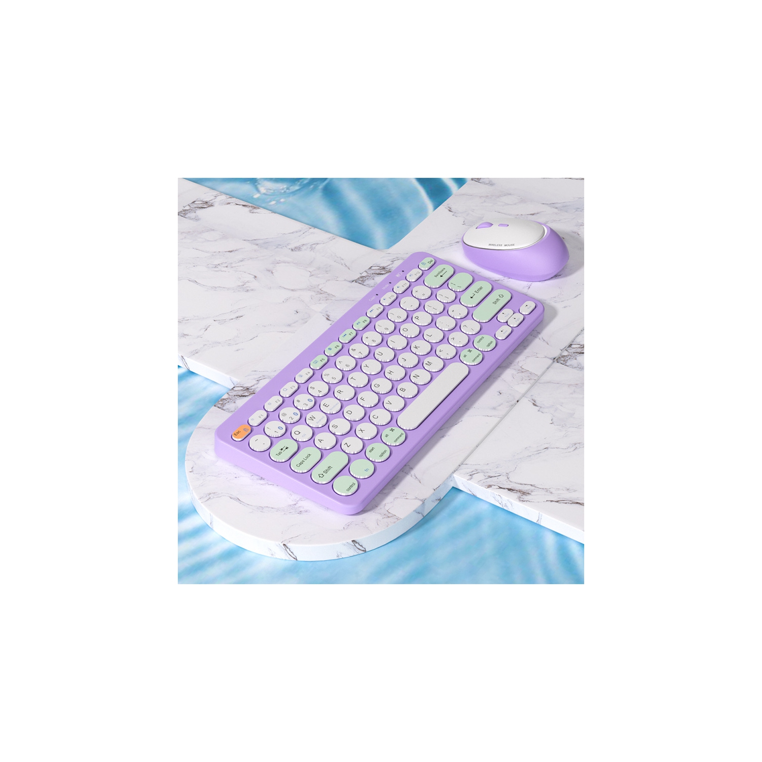 Wireless rechargeable three-mode wireless keyboard and mouse set tablet mobile phone notebook Android set-626 set