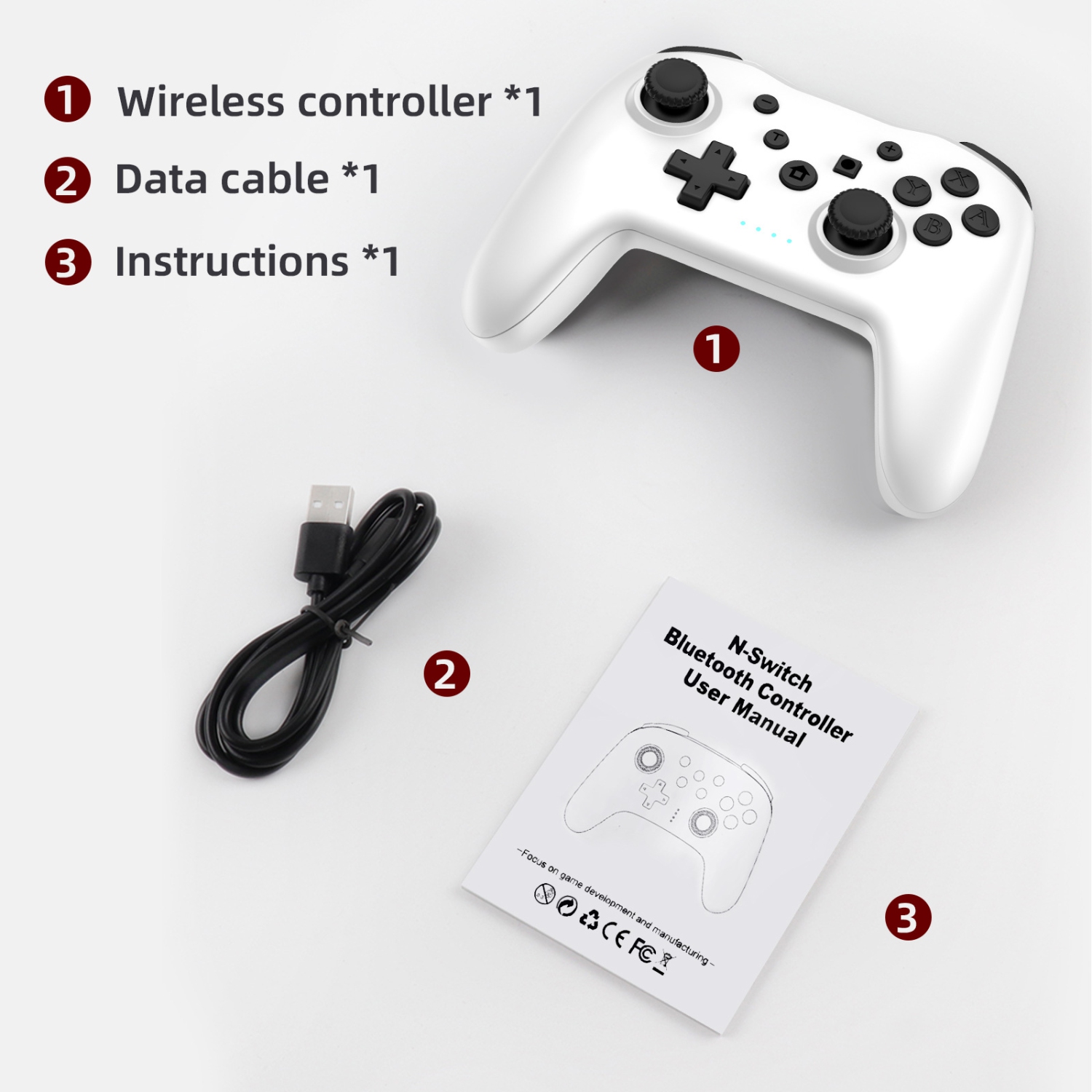 Manette de Switch à six axes Somatosensory Noir Myth Wukong Manette sans fil Bluetooth pour PC Manette de jeu applicable à&nbsp;: