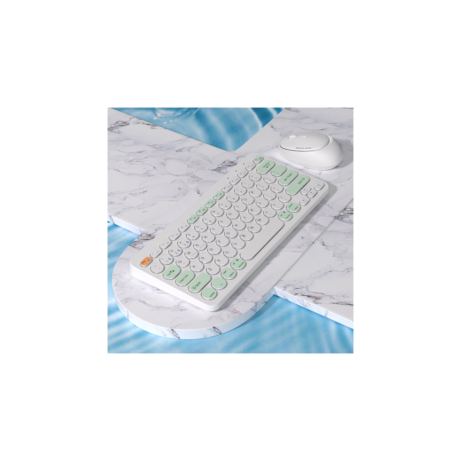 Wireless rechargeable three-mode wireless keyboard and mouse set tablet mobile phone notebook Android set-626 set