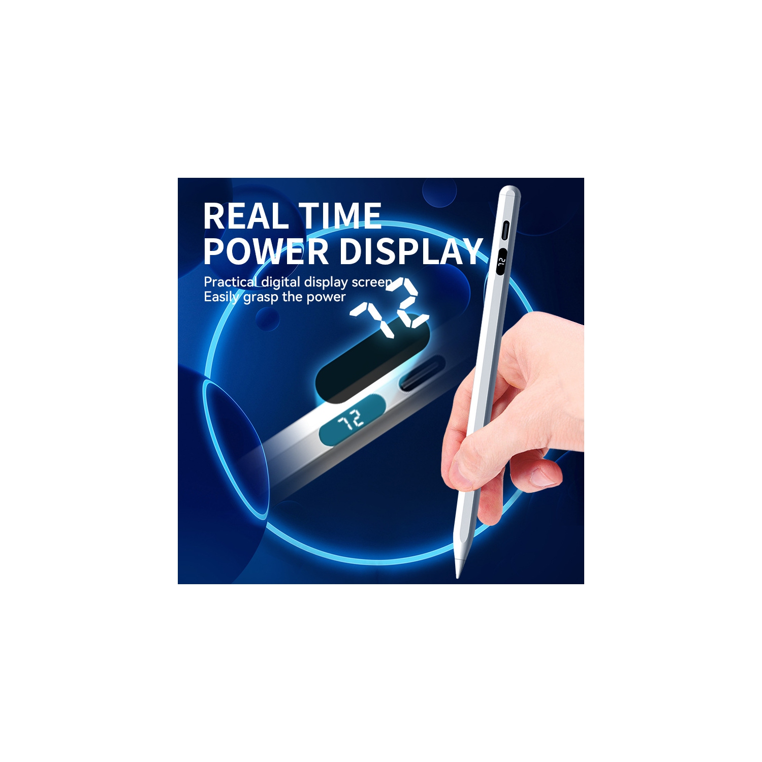 Suitable for ipad2018-2025 anti-mistouch magnetic pen iPad stylus ipad digital display capacitive special pen - white