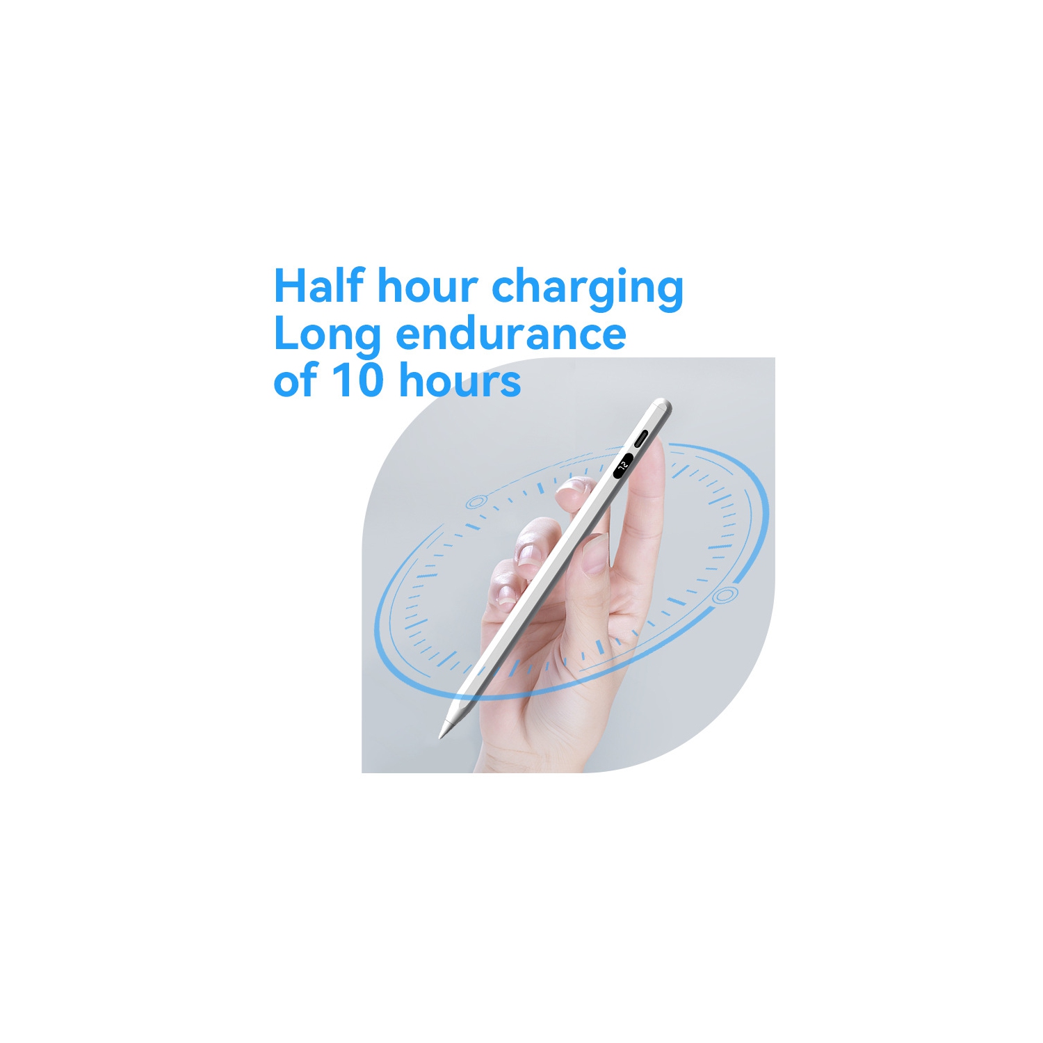 Suitable for ipad2018-2025 anti-mistouch magnetic pen iPad stylus ipad digital display capacitive special pen - white