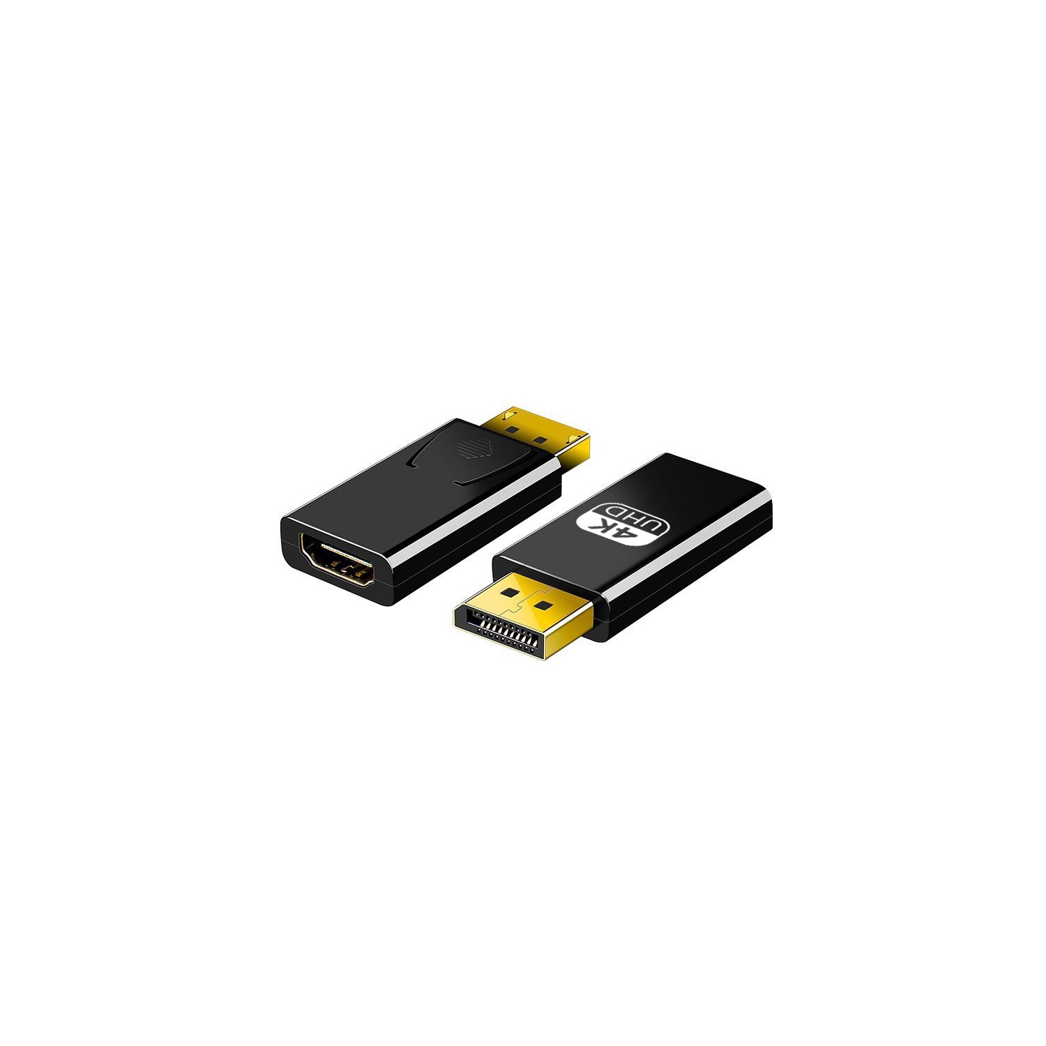 Adaptateur vidéo DP à HDMI Adaptateur DisplayPort mâle à HDMI; Adaptateur 4K DP à HD compatible avec les téléviseurs HD, les projecteurs, les PC et