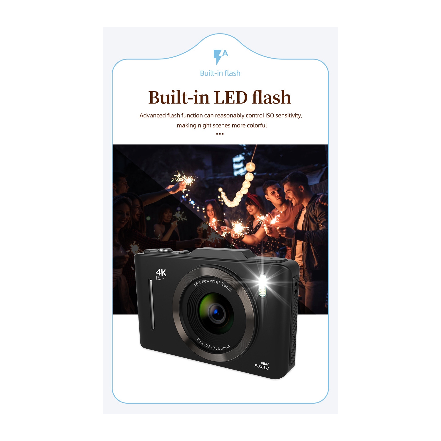 New H16 digital camera CCD student camera 4K SLR camera 2.8-inch HD screen - H16 white + 68G memory card + Android Huawei adapter + USB card reader