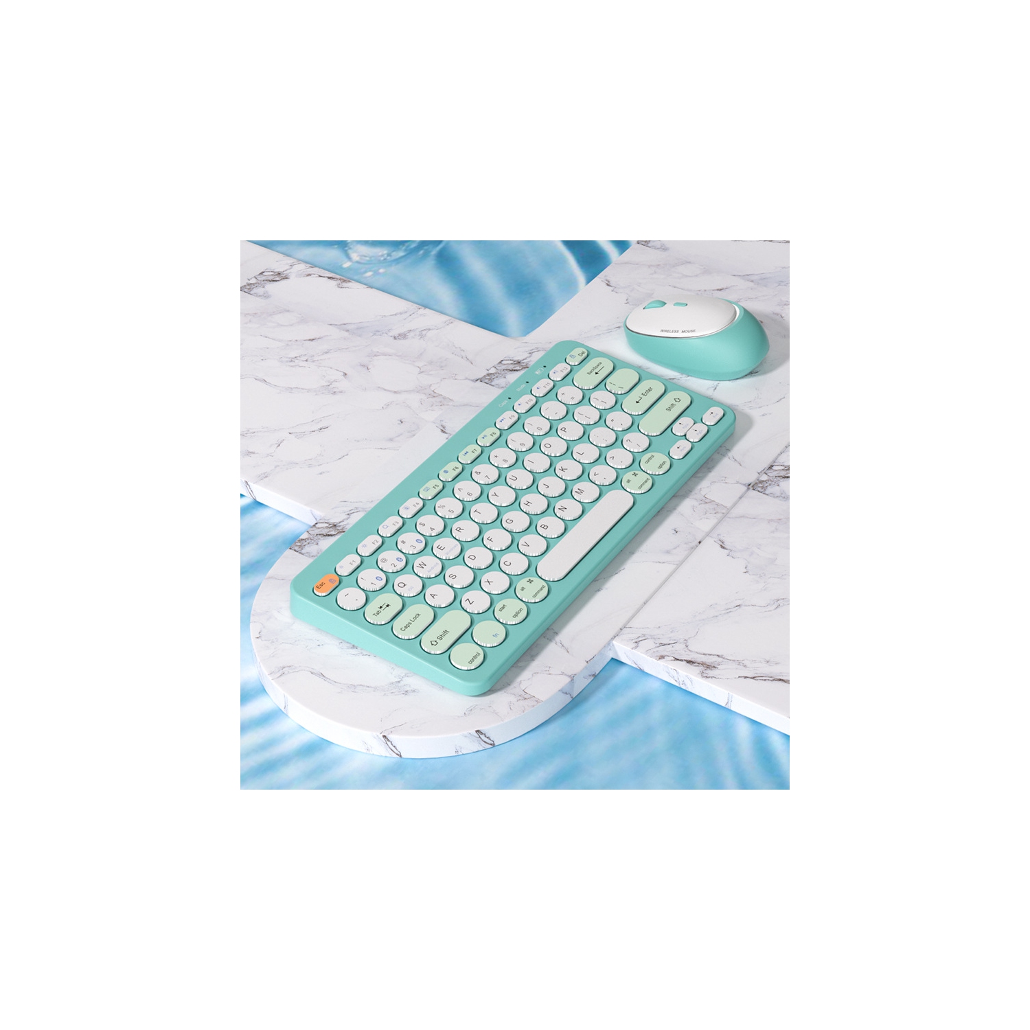 Wireless rechargeable three-mode wireless keyboard and mouse set tablet mobile phone notebook Android set-626 set