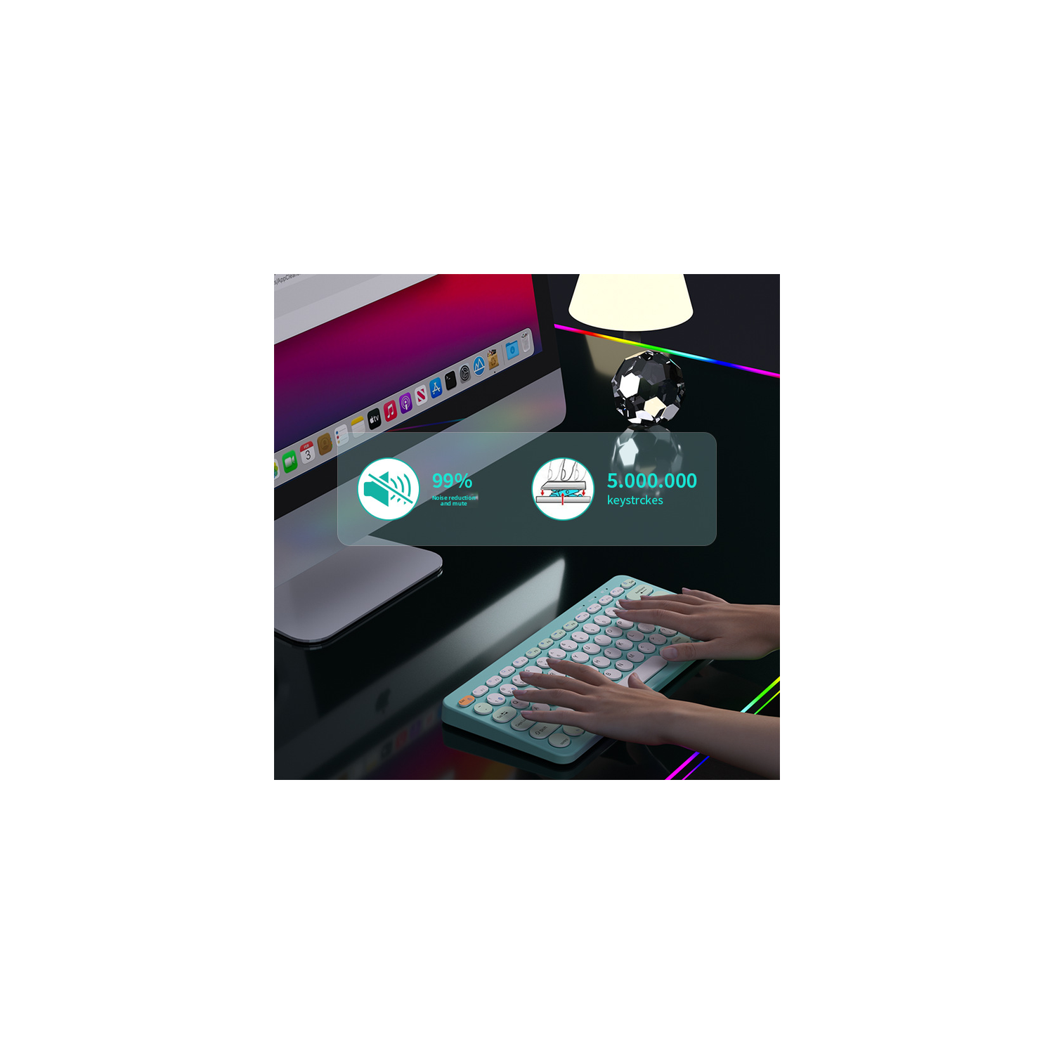 Wireless rechargeable three-mode wireless keyboard and mouse set tablet mobile phone notebook Android set-626 set