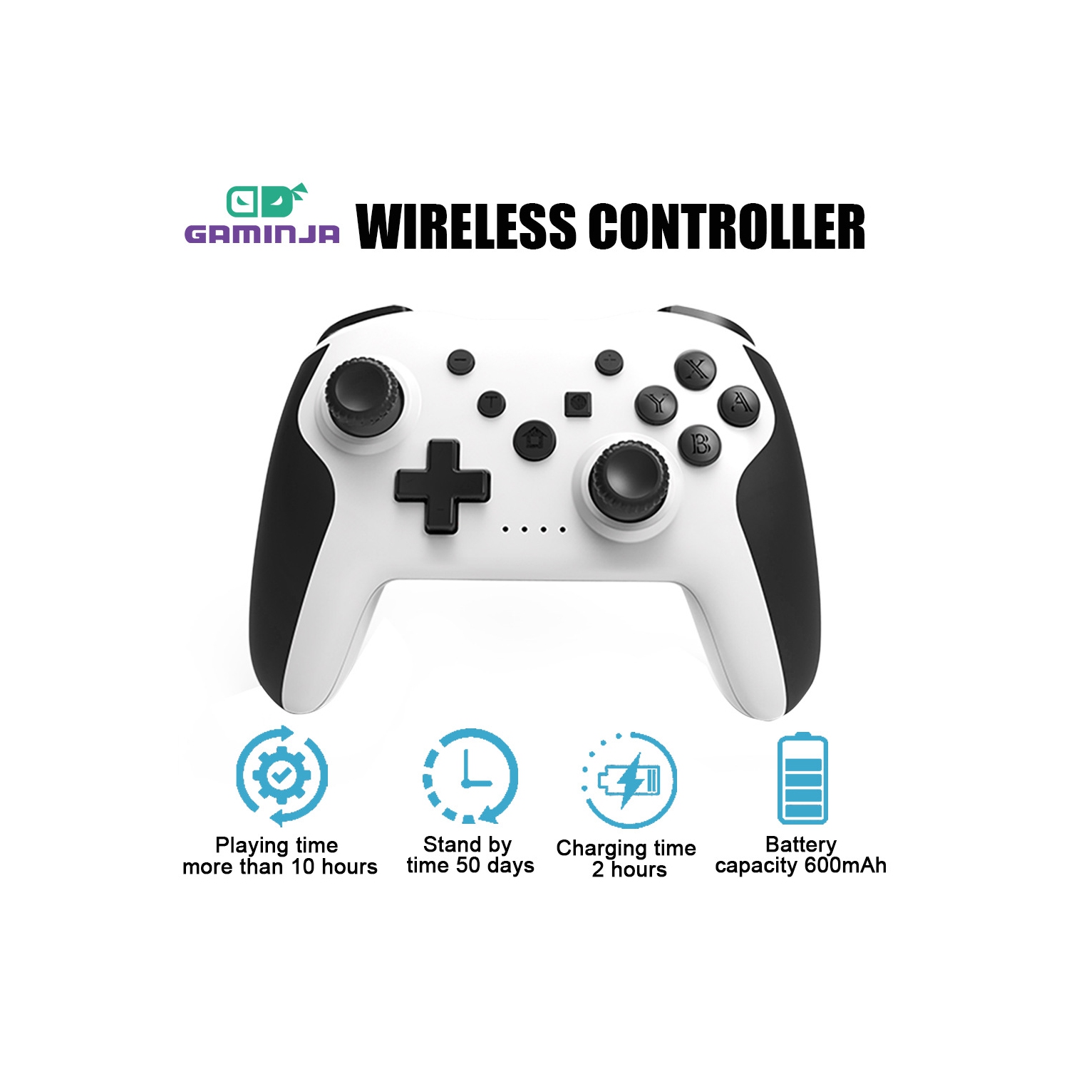 Switch Manette sans fil Bluetooth Gyroscope à six axes Capteur corporel Réveil des vibrations Switch2 Manette de jeu compatible avec