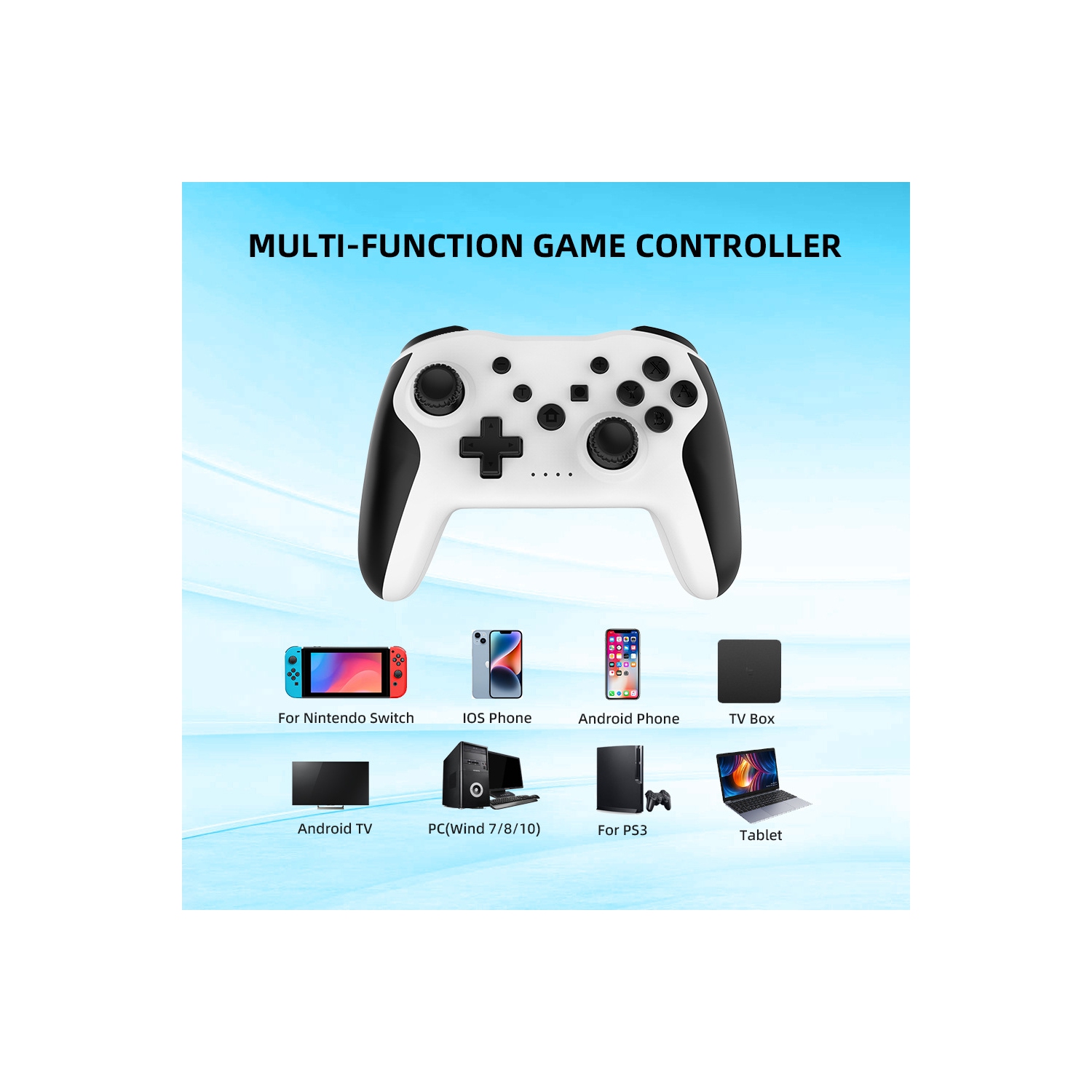 Switch Manette sans fil Bluetooth Gyroscope à six axes Capteur corporel Réveil des vibrations Switch2 Manette de jeu compatible avec