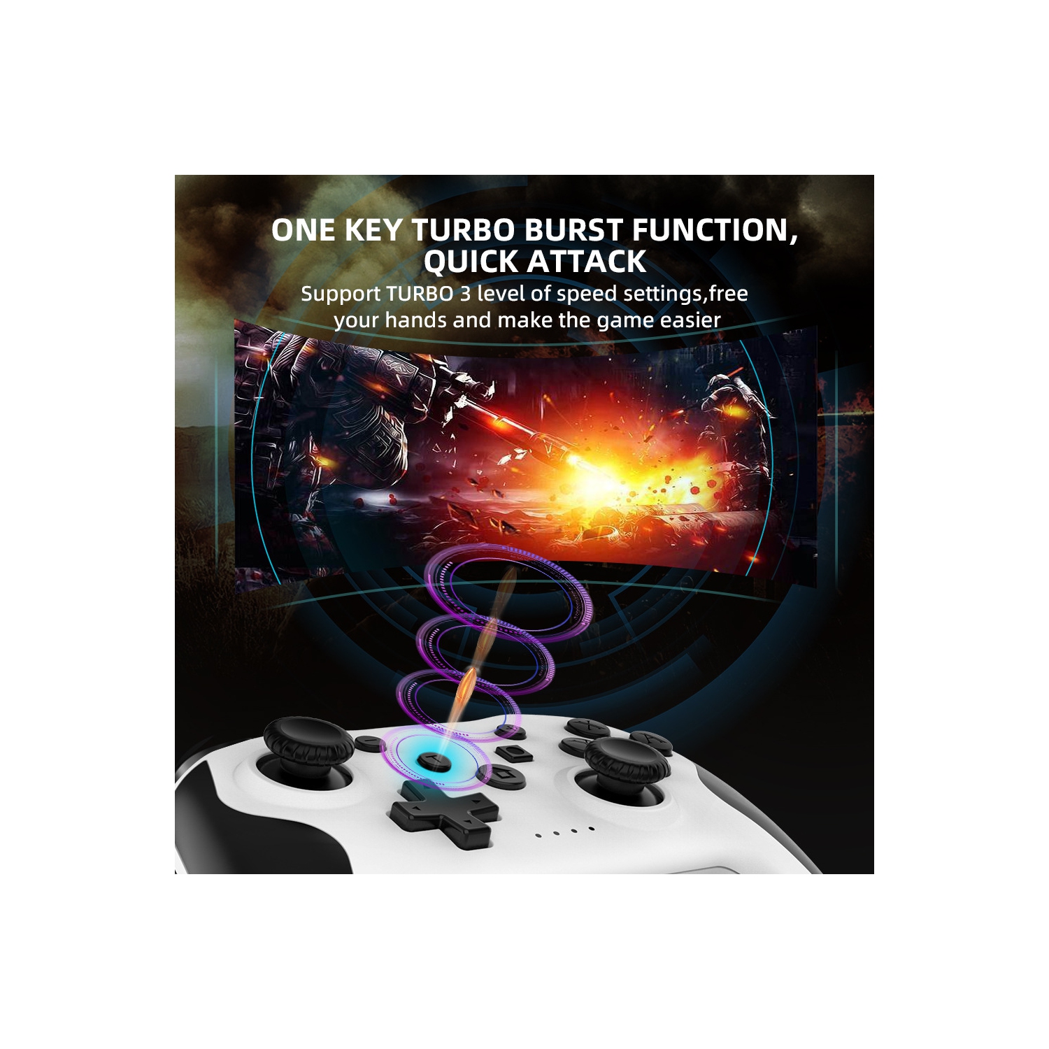 Switch Manette sans fil Bluetooth Gyroscope à six axes Capteur corporel Réveil des vibrations Switch2 Manette de jeu compatible avec