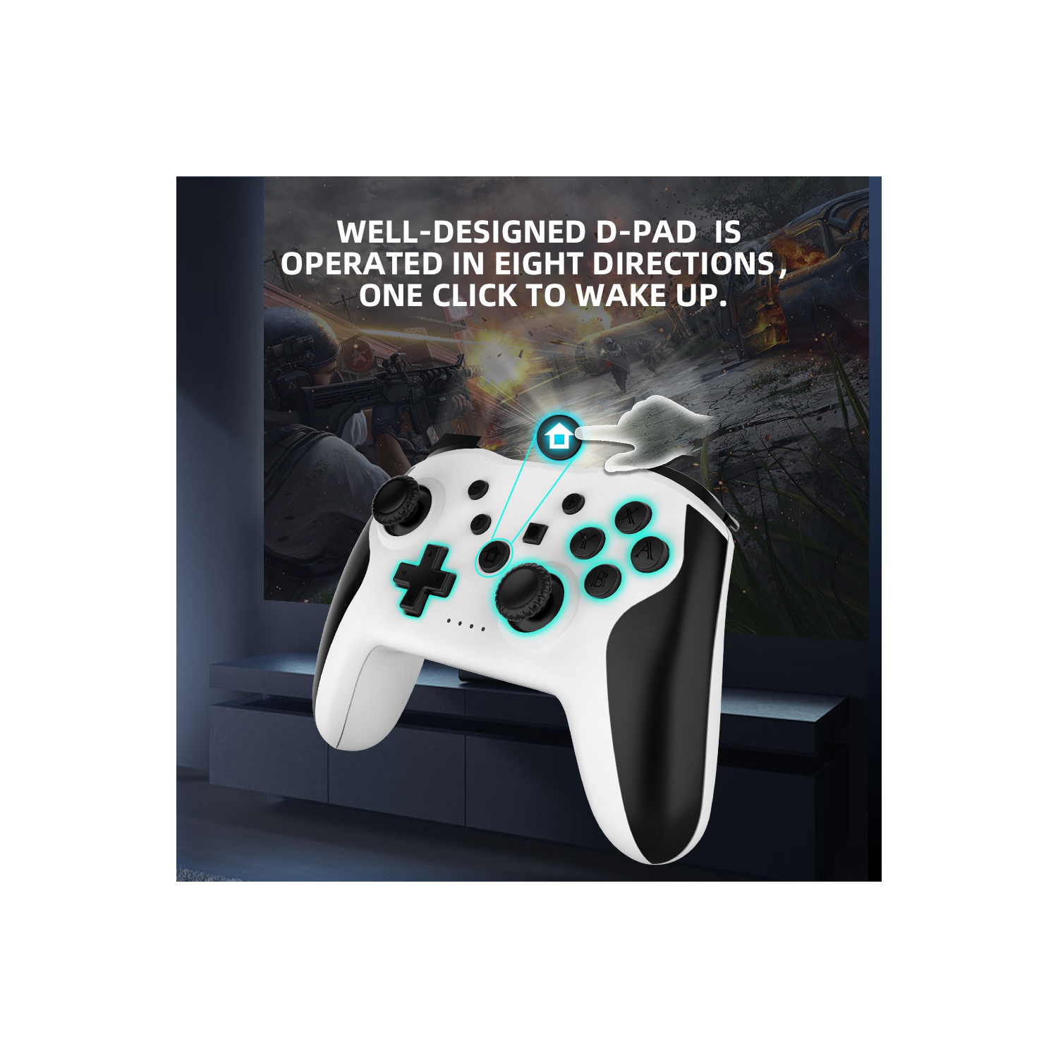 Switch Manette sans fil Bluetooth Gyroscope à six axes Capteur corporel Réveil des vibrations Switch2 Manette de jeu compatible avec